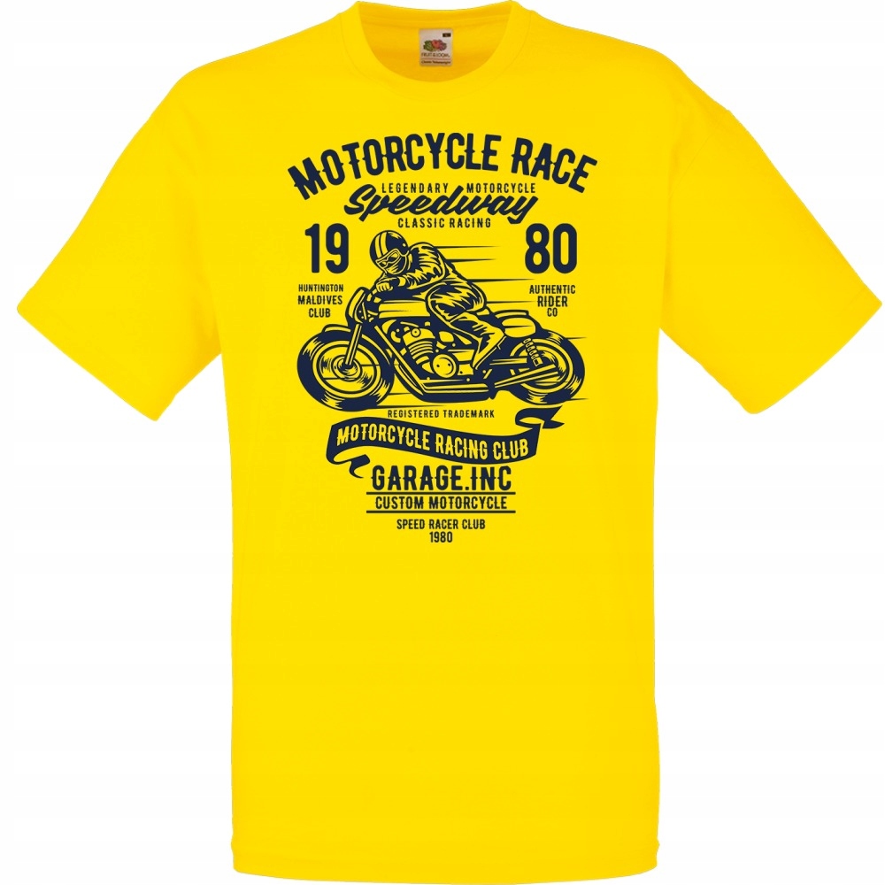 

Koszulka motocykl motor motocyklista kask S żółta