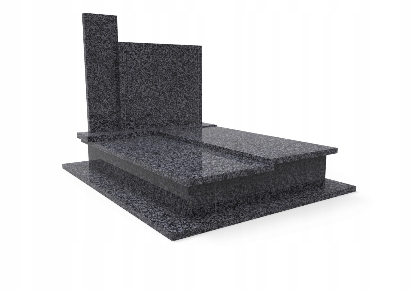 Granitový náhrobek s dvojitým pomníkem Premium Krásný Jednoduchý Grafitový