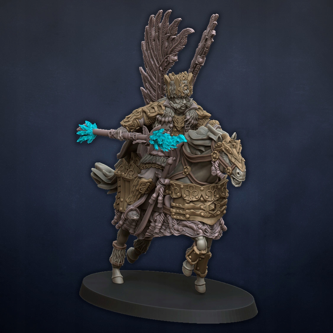 Kozma Bearbeard on horse - Druk 3D