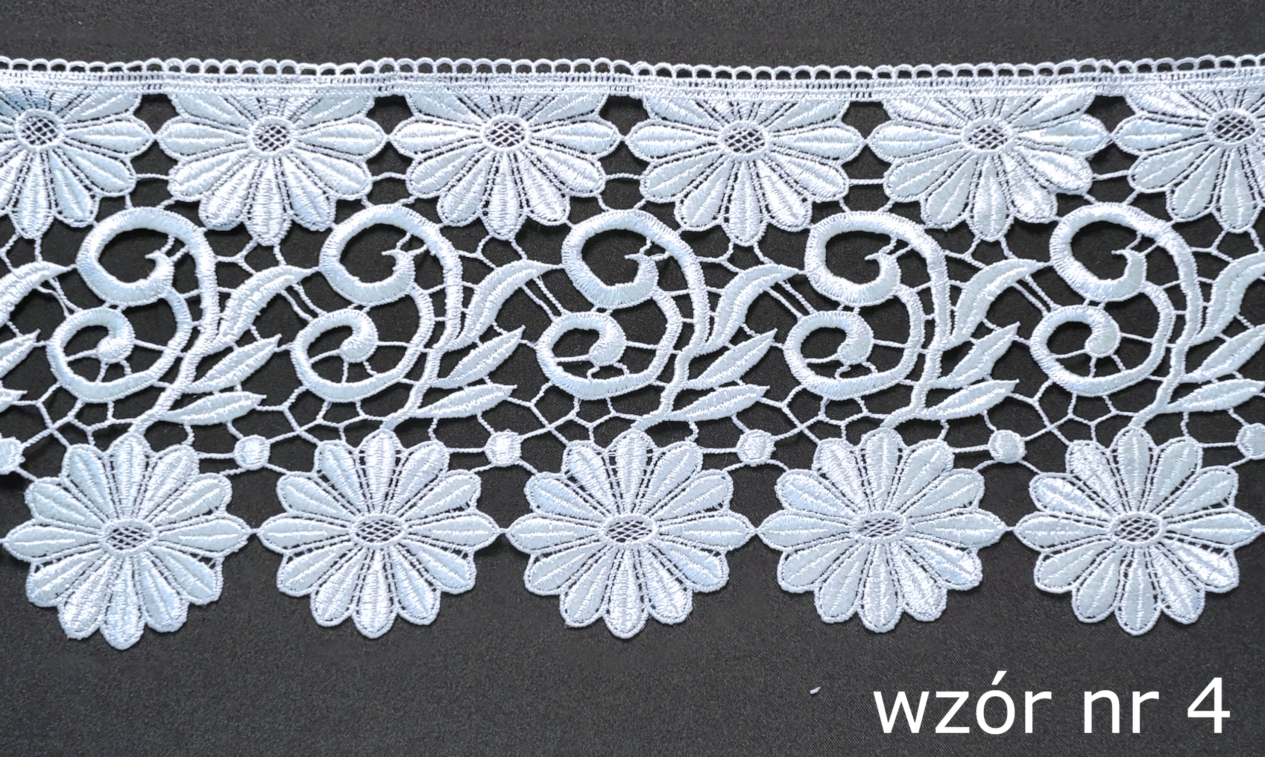 

Gipiura, Koronka 20cm do firan obrusów Na Metry