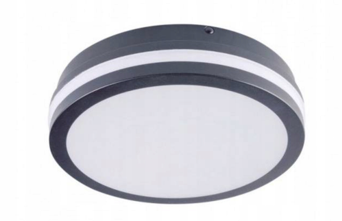 Led stropní svítidlo 18W 4000K senzor pohybu IP54 grafit