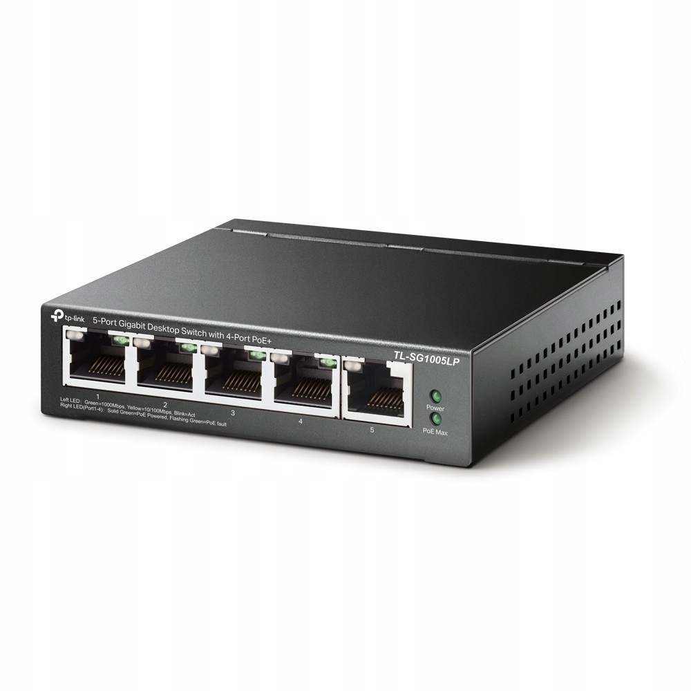 Tp Link Tl SG1005LP 5xGb (4POE+) 40W Desktop Steel Switch