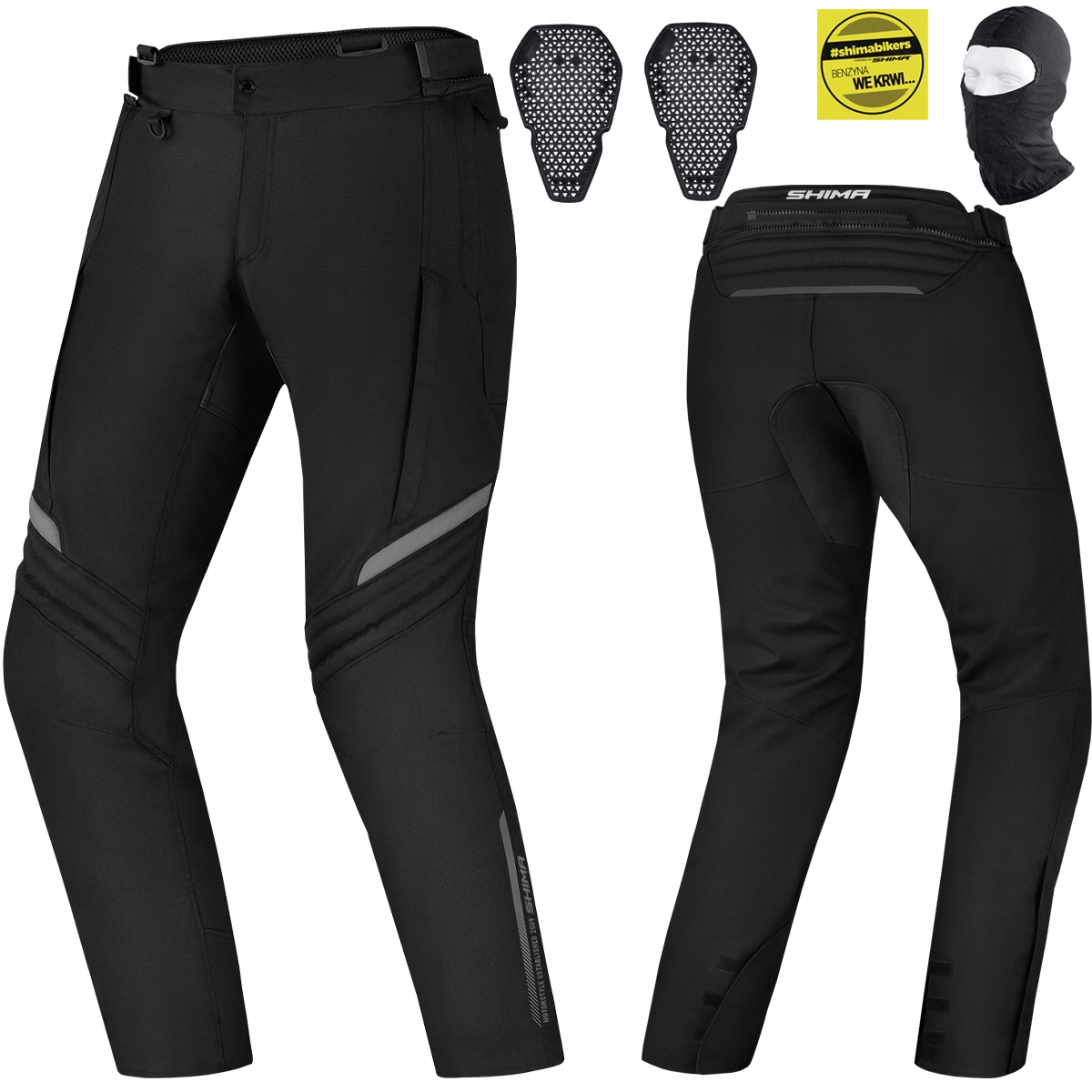 SPODNIE MOTOCYKLOWE | SHIMA RUSH| MĘSKIE WODOODPORNE + OCHRANIACZE + GRATIS