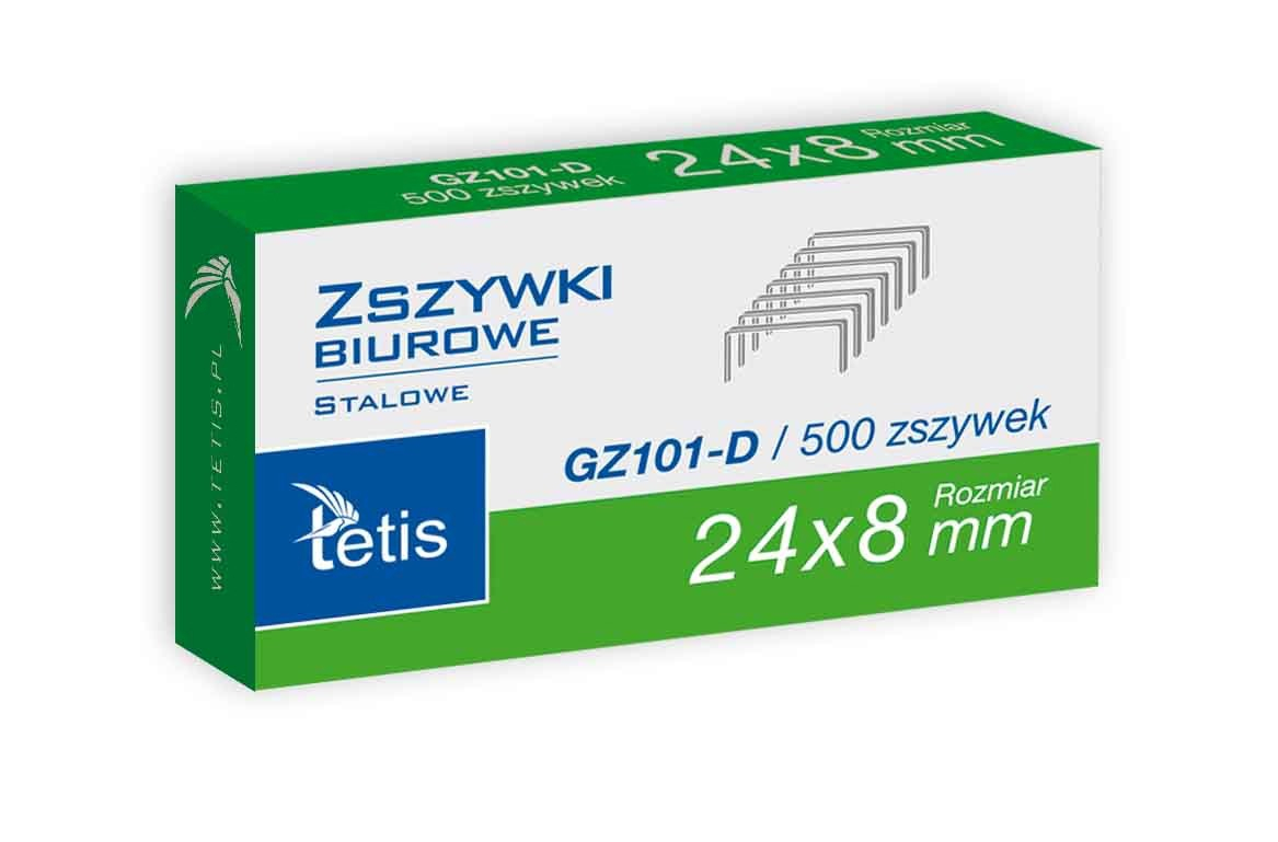 

Zszywki biurowe Tetis 24/8 srebrne 500 sztuk