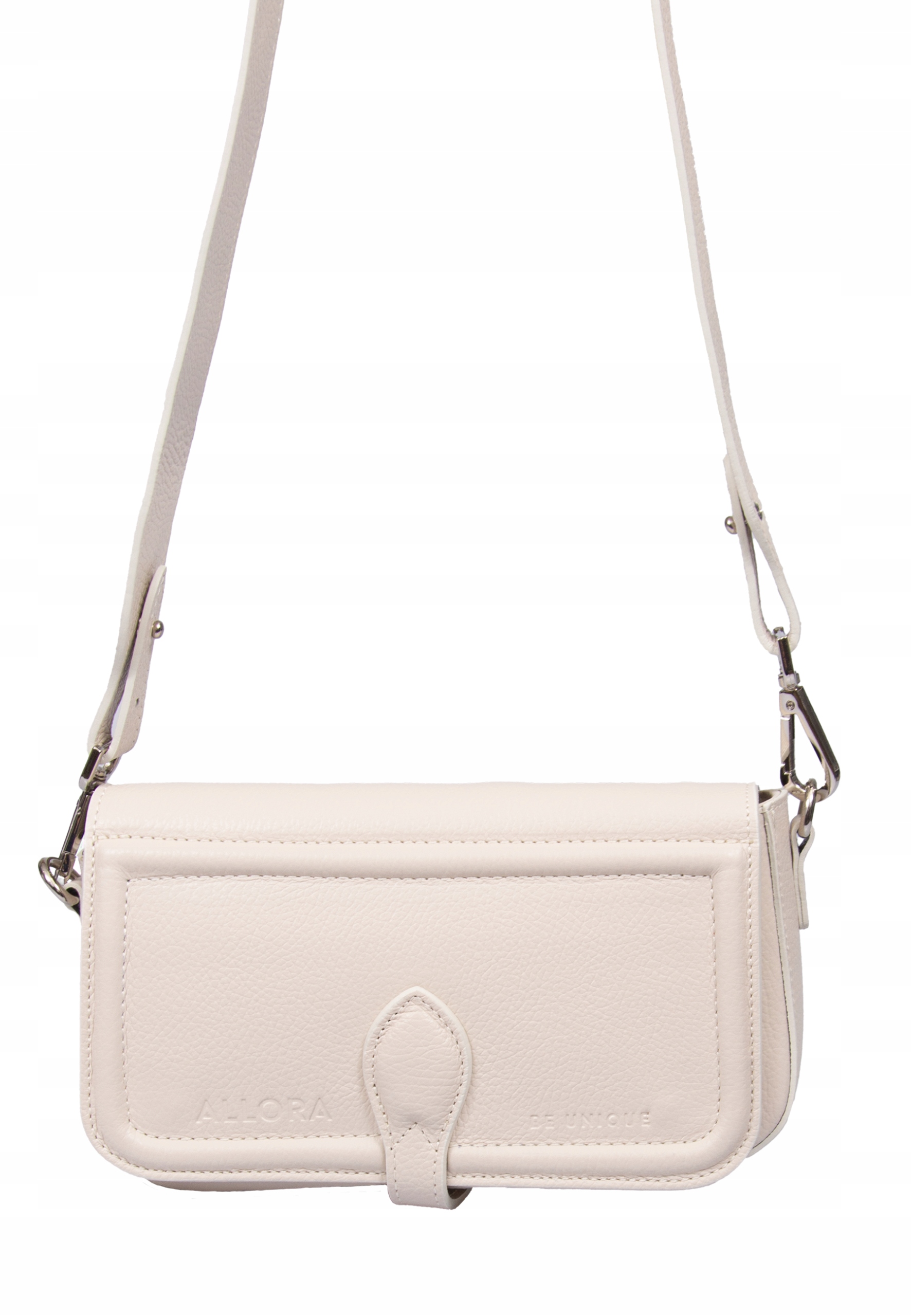 Malá béžová kabelka Módní Kabelka Přes Rameno z přírodní kůže 13 cm x 24 cm