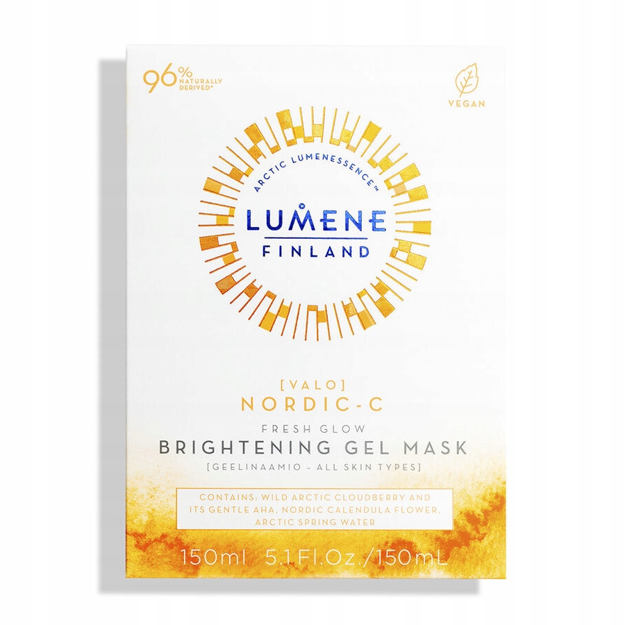 Lumene Nordic-c [ Valo ] Fresh Glow Brightening Gel Mask gelová maska pro rozjasnění pleti