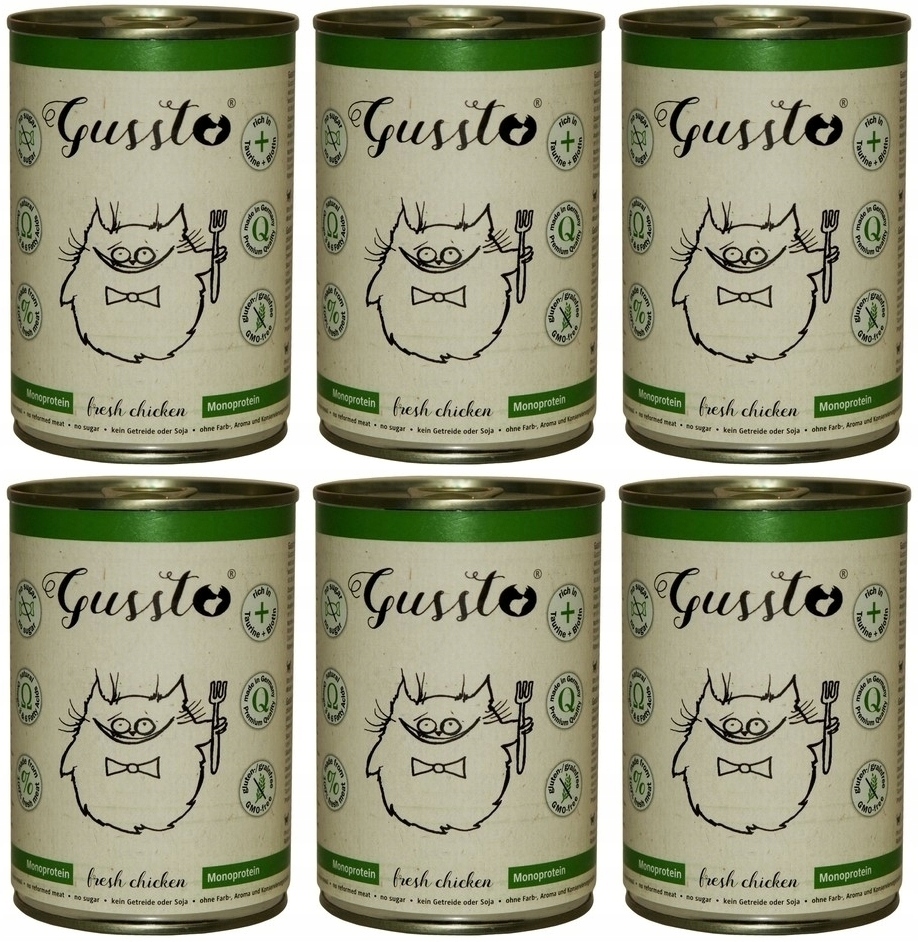 Levně Gussto Cat Fresh Chicken 6 x 400 g