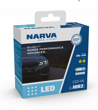 Żarówki Narva HIR2 Led 6000K Range Performance