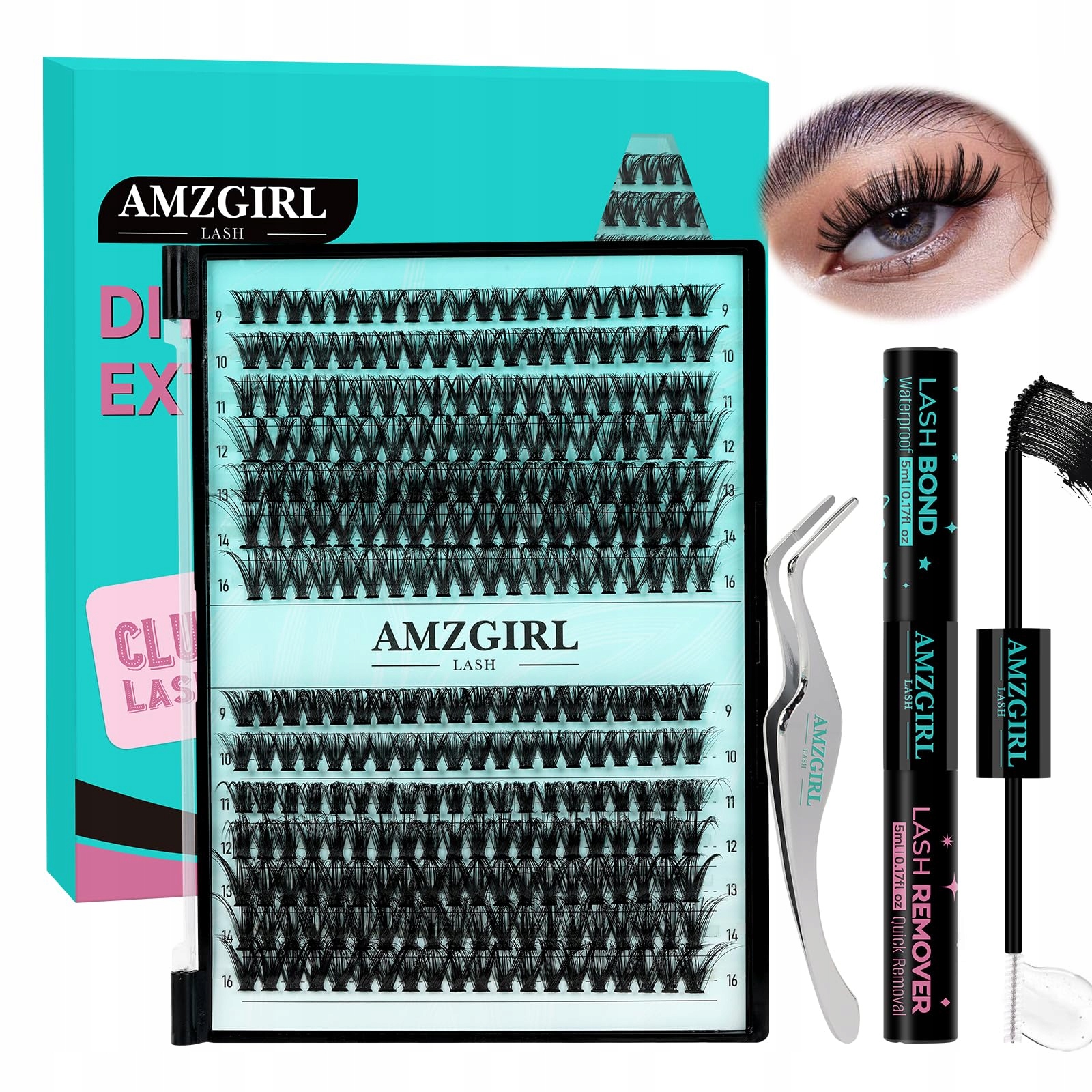Sada Pro Prodlužování Řas Amzgirl 280 Kusů 8-16 mm