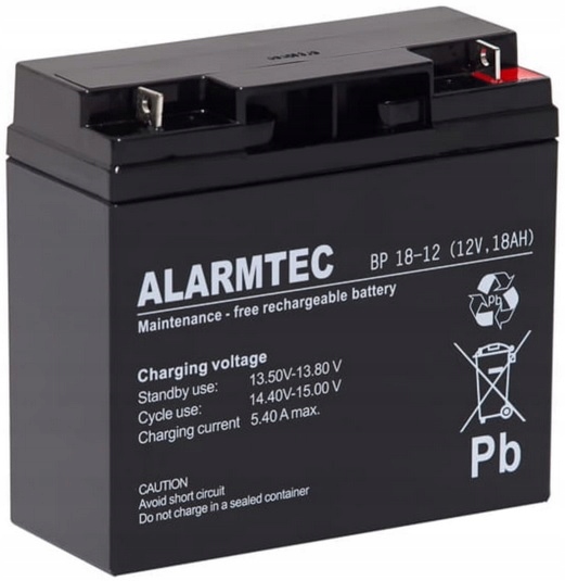 Akumulator Bateria Alarmtec Bp 18 Ah 12 V 18-12