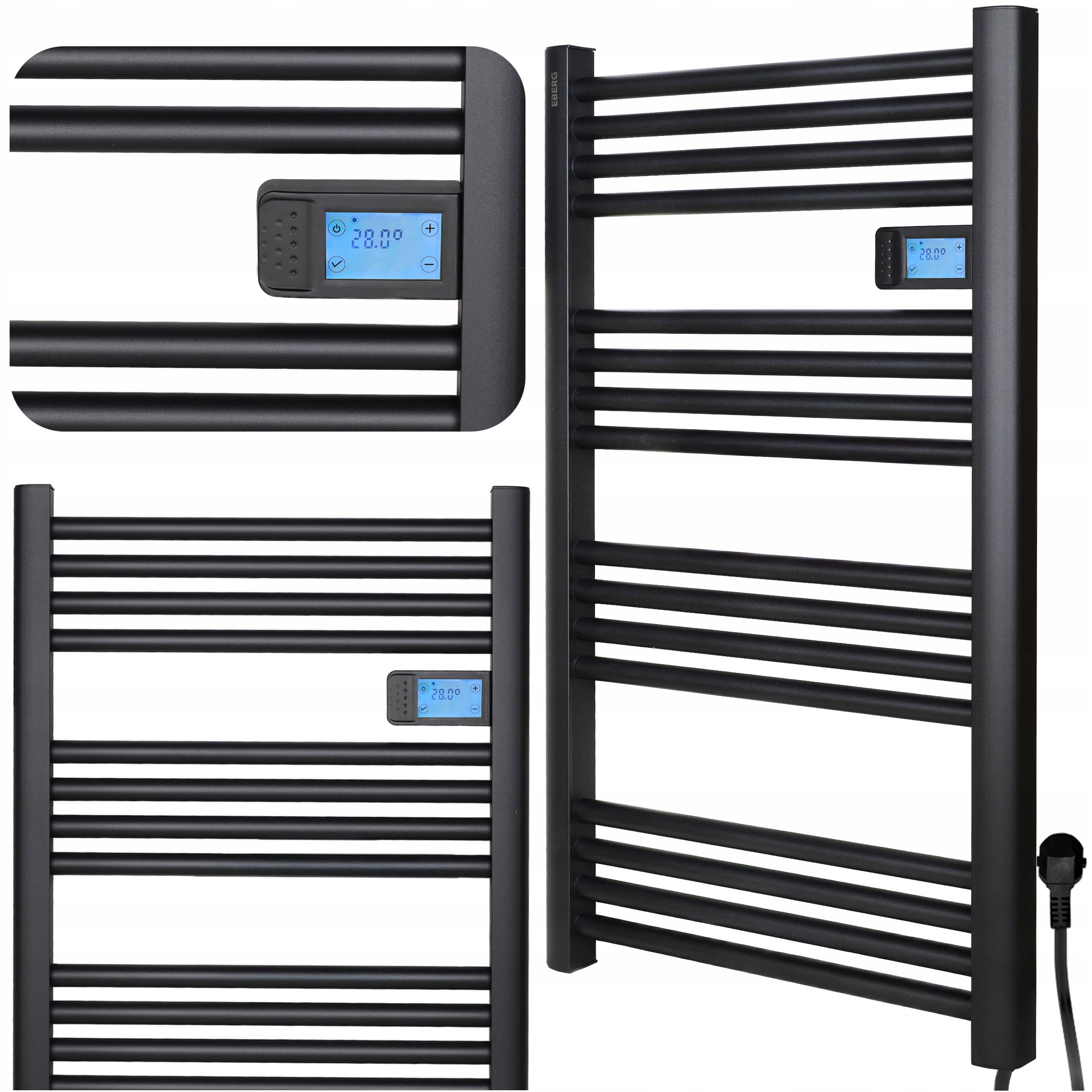 Grzejnik łazienkowy elektryczny Etw 500W drabinka ścienny +Termostat +Timer