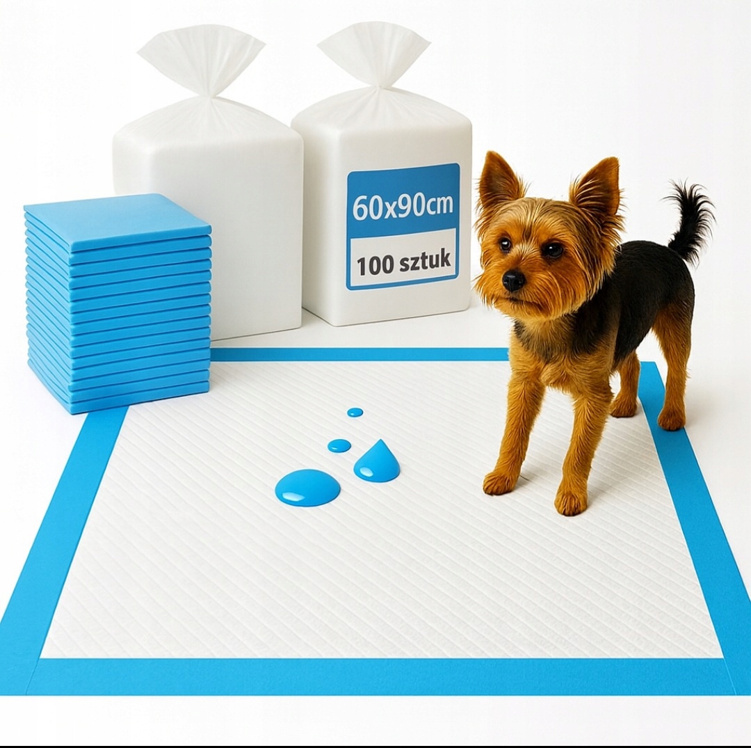 Maty Podkłady Dla Psa 60x90cm 100 Sztuk Jednorazowe Duże Higieniczne XL
