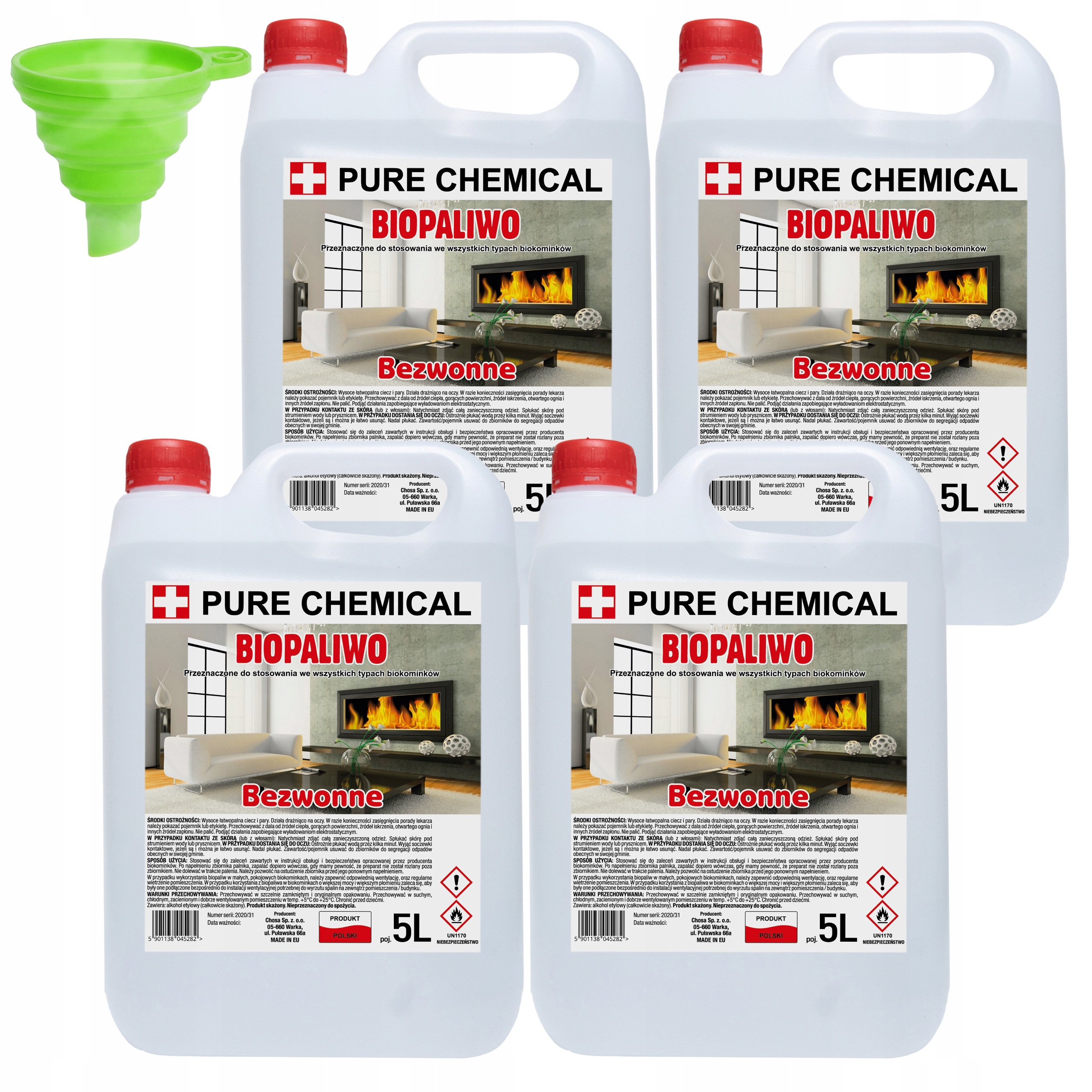 Biopalivo Do Biokrbu 4x5L Atest Pzh Bioetanol 4X5L Bez Dymového Atestu