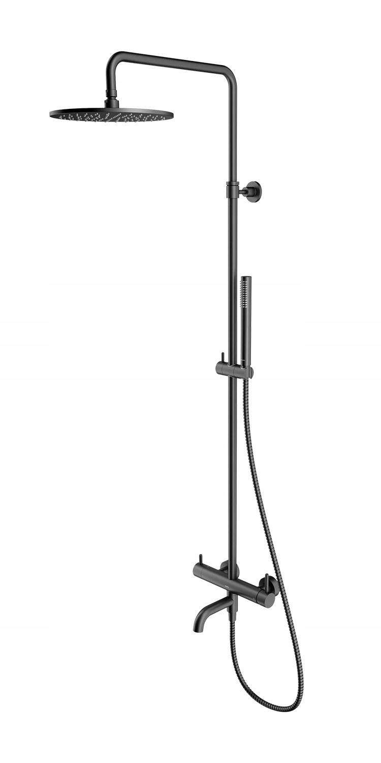 Sprchový Vanový Systém Na Omítku S Výtokem Grafit Kartáčovaný Omnires