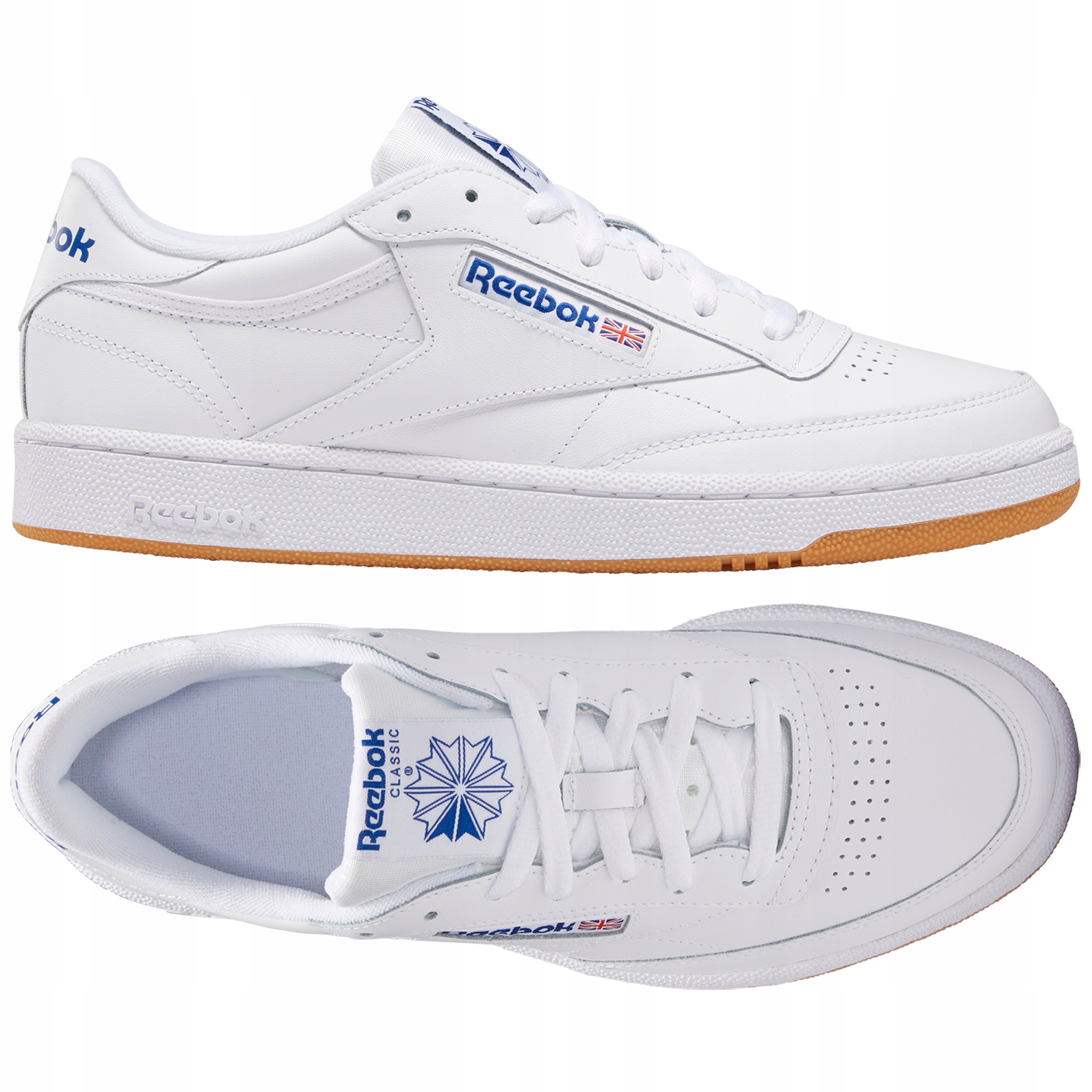 

Buty Reebok Club 85 Męskie Białe Skóra AR0459 42,5