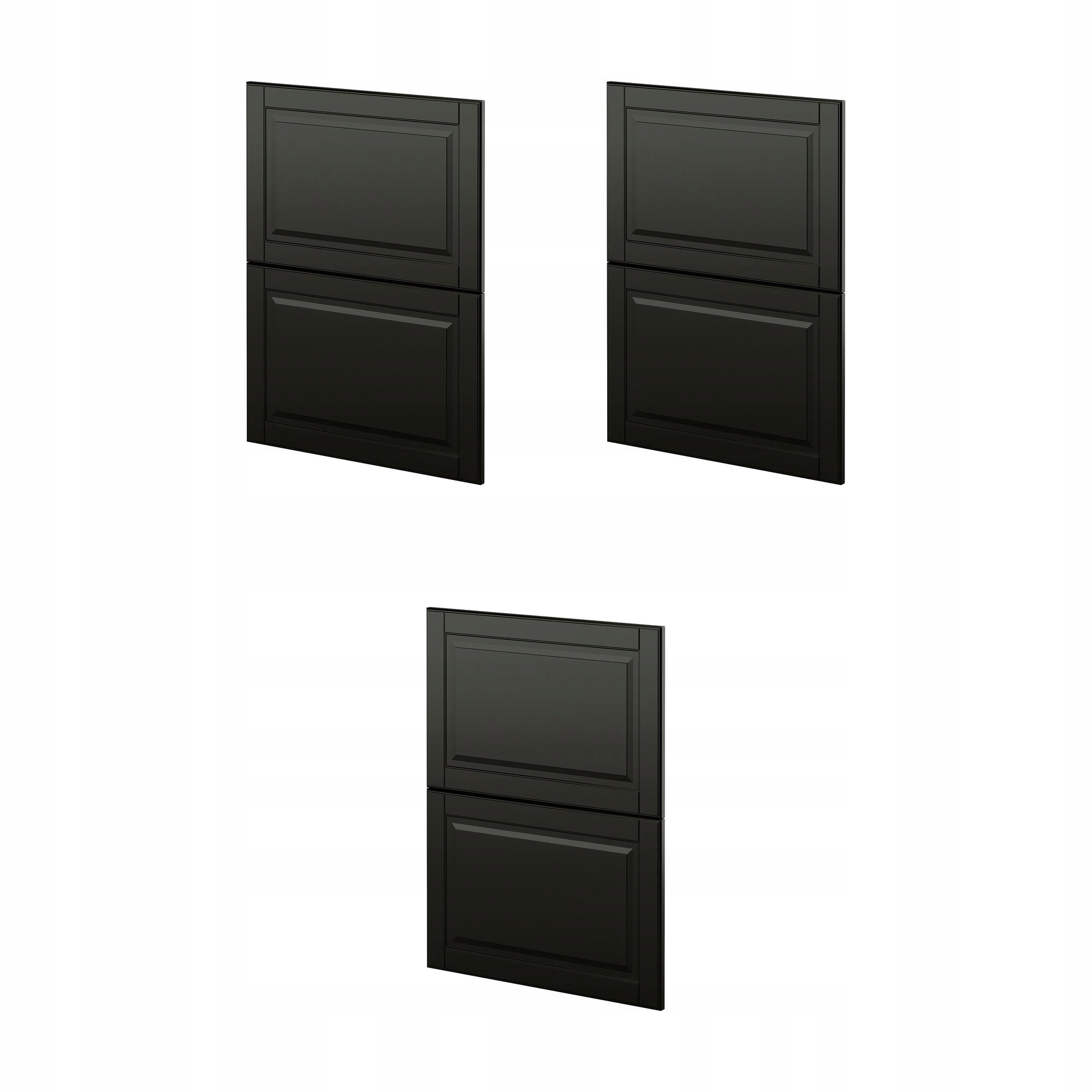 3 szt. Fronty do zmywarki 60 cm czarne Metod Bodbyn Ikea
