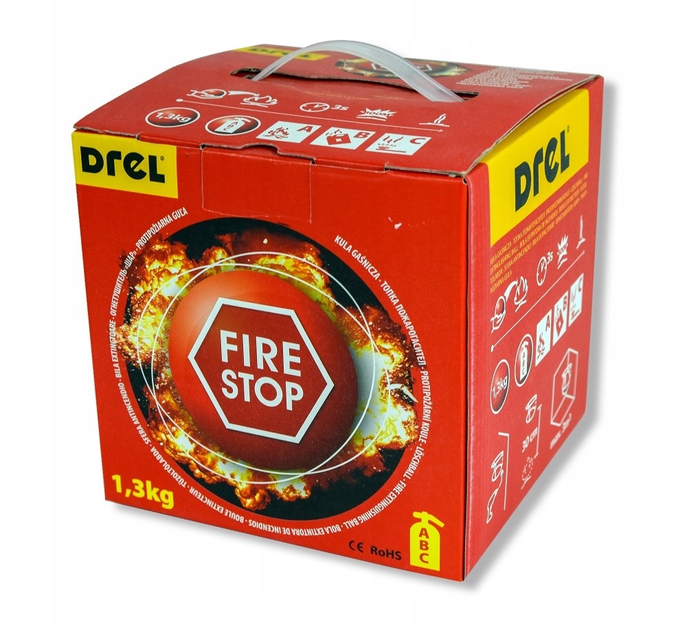 Kula gaśnicza, gaśnica 1,3 kg DREL CON-ZPB-0130 Stan opakowania oryginalne