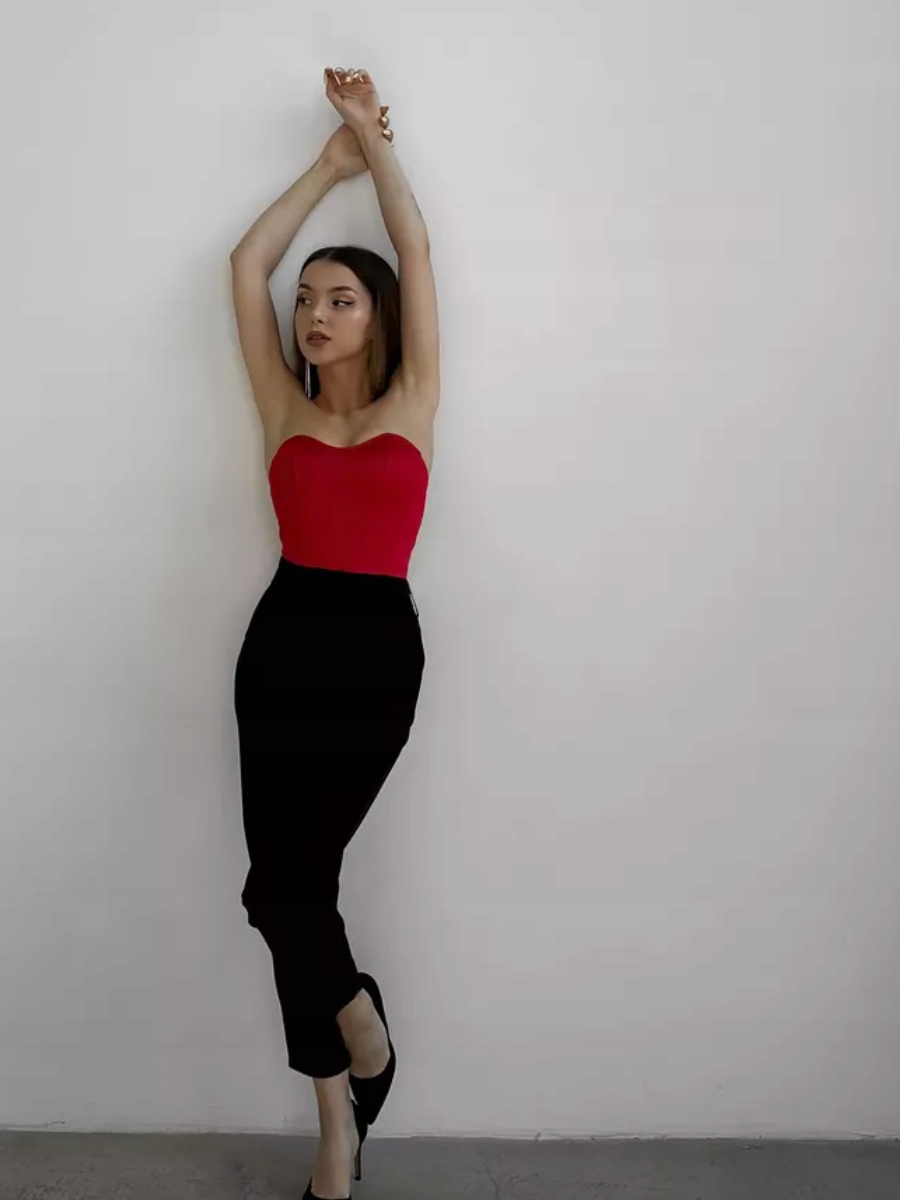 BIUSTONOSZ BEZ RAMIĄCZEK BANDEAU TOP STANIK OPASKA GORSETOWY TOP DAMSKI L Fason inny