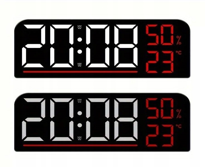ZEGAREK CYFROWY LED BUDZIK DATA GODZINA TEMPERATURA TIMER STOŁOWY ŚCIENNY Marka inna