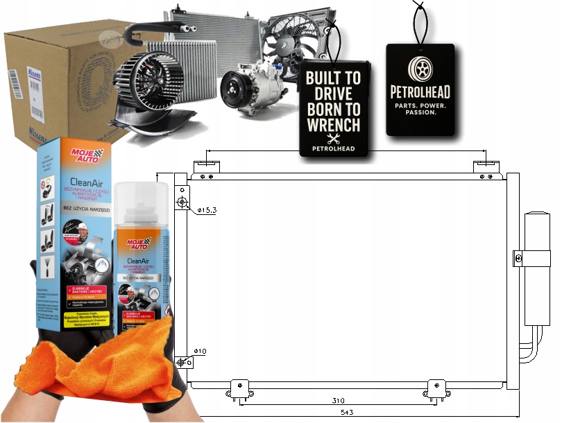 Kondenzátor Klimatizace Toyota Yaris Yaris Verso 1. #Petrolhead Pro+ Kit9