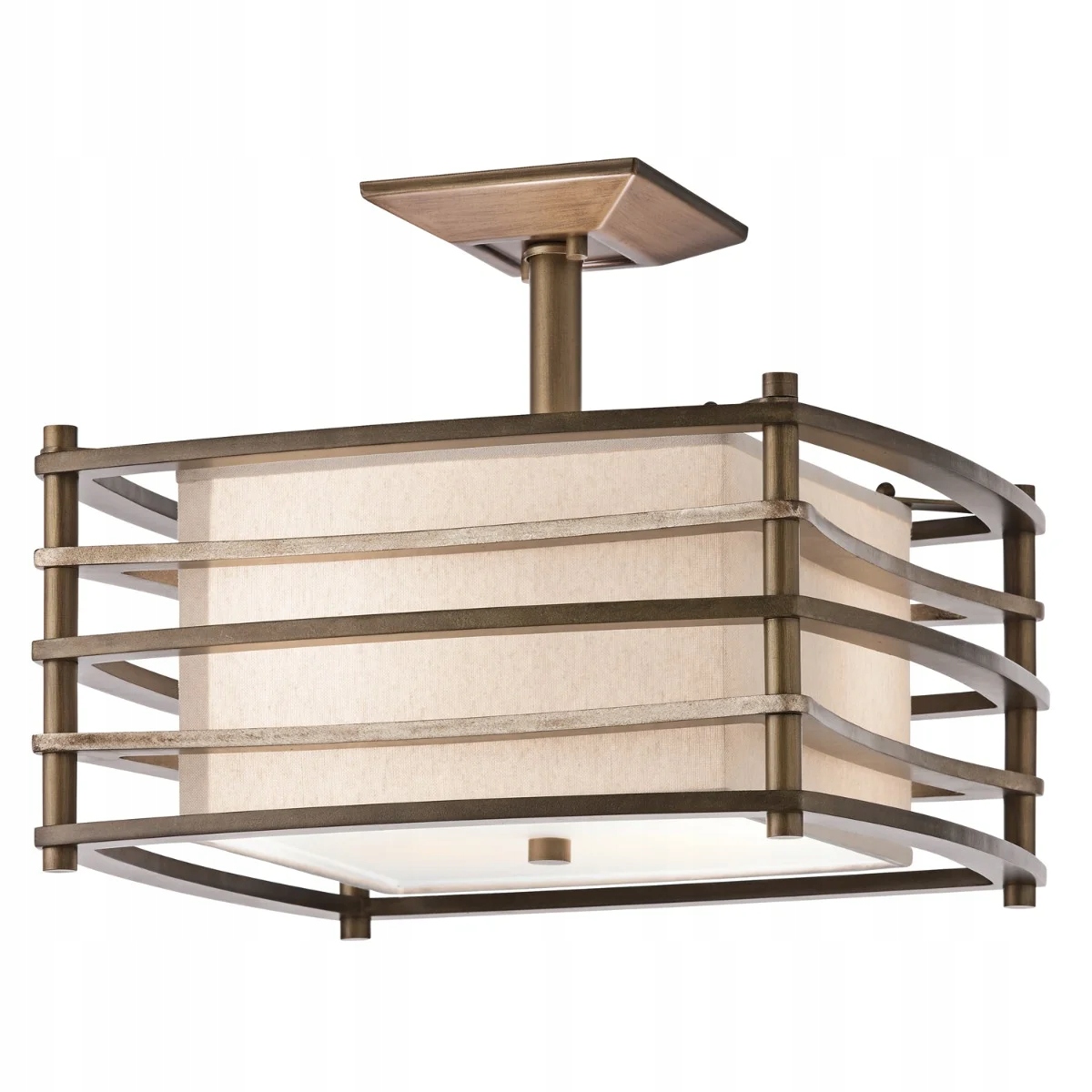 Stropná lampa Kichler Moxie 2xE27 100W teplá hnedá retro dizajn