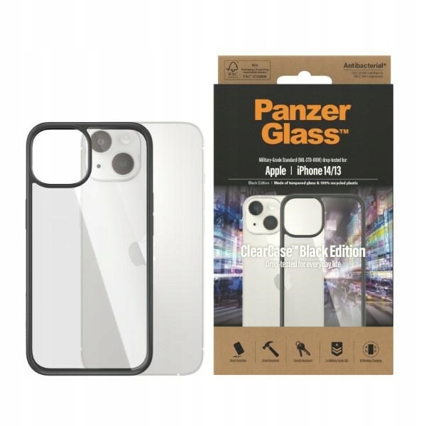 PanzerGlass Pouzdro Apple iPhone 14/13 antibakteriální černý