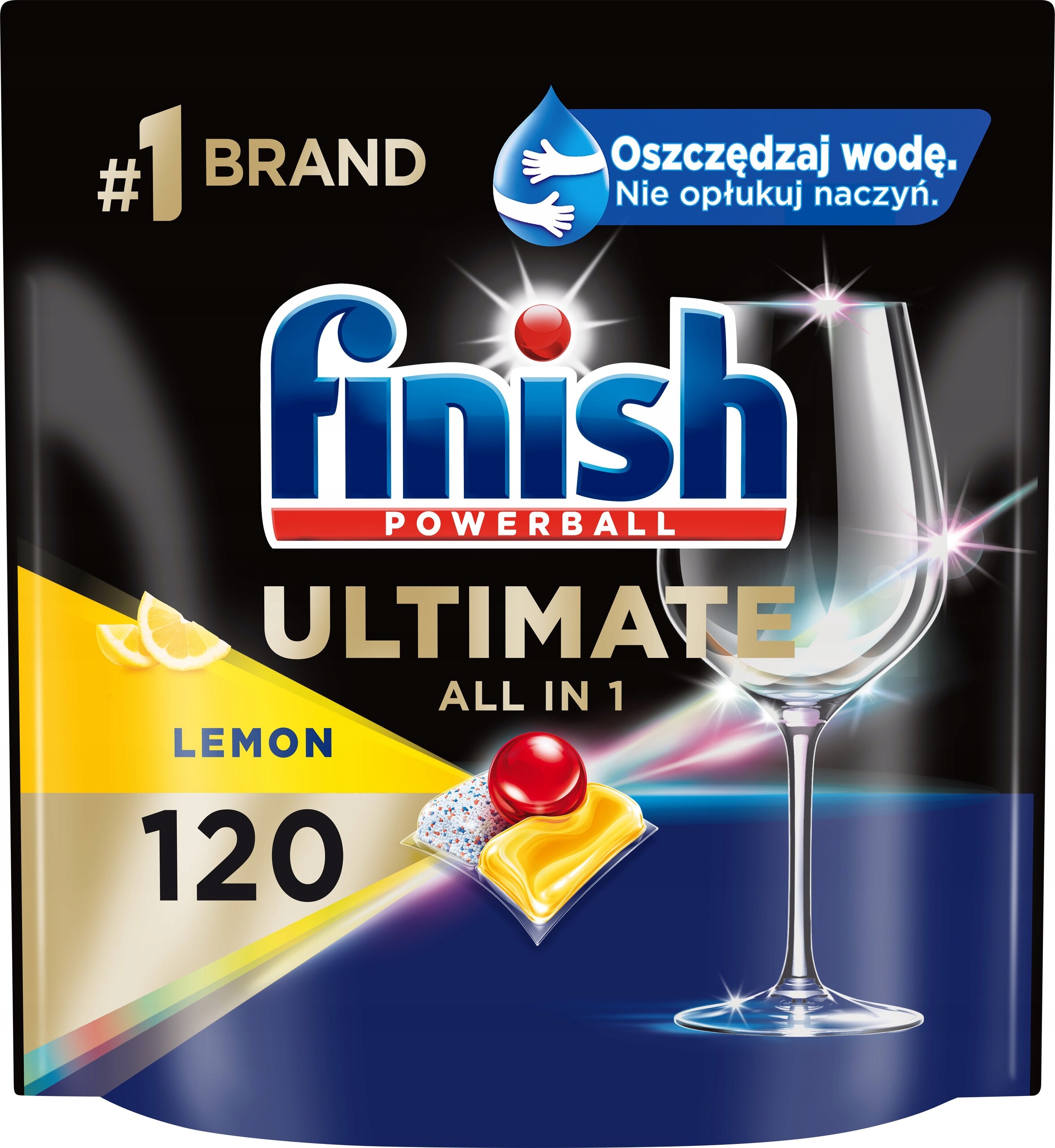 Levně Kapsle do myčky Finish Powerball Ultimate All in 1 Lemon 120 ks