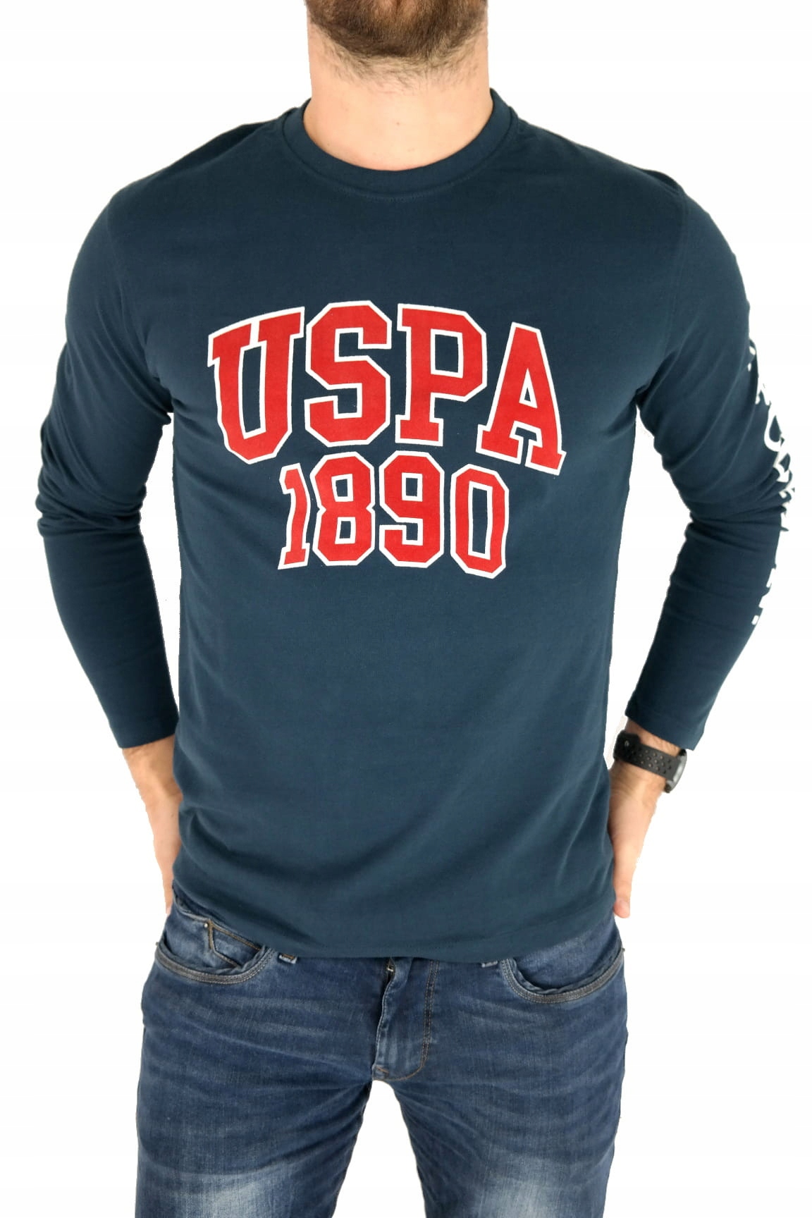 U.S POLO ASSN. longsleeve męski T-shirt granat XXL EAN (GTIN) 0608596179041