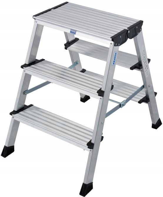 Obojstranné schodíky Krause Treppo 2x3 skladacie 126030