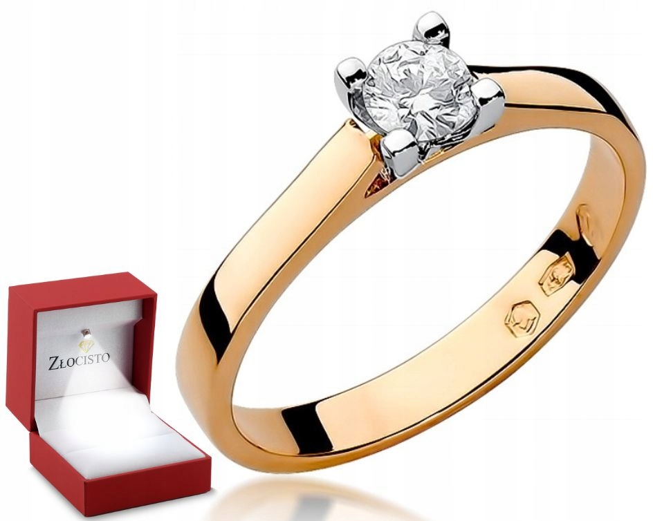 Prstýnek Briliant Růžové Zlato 585