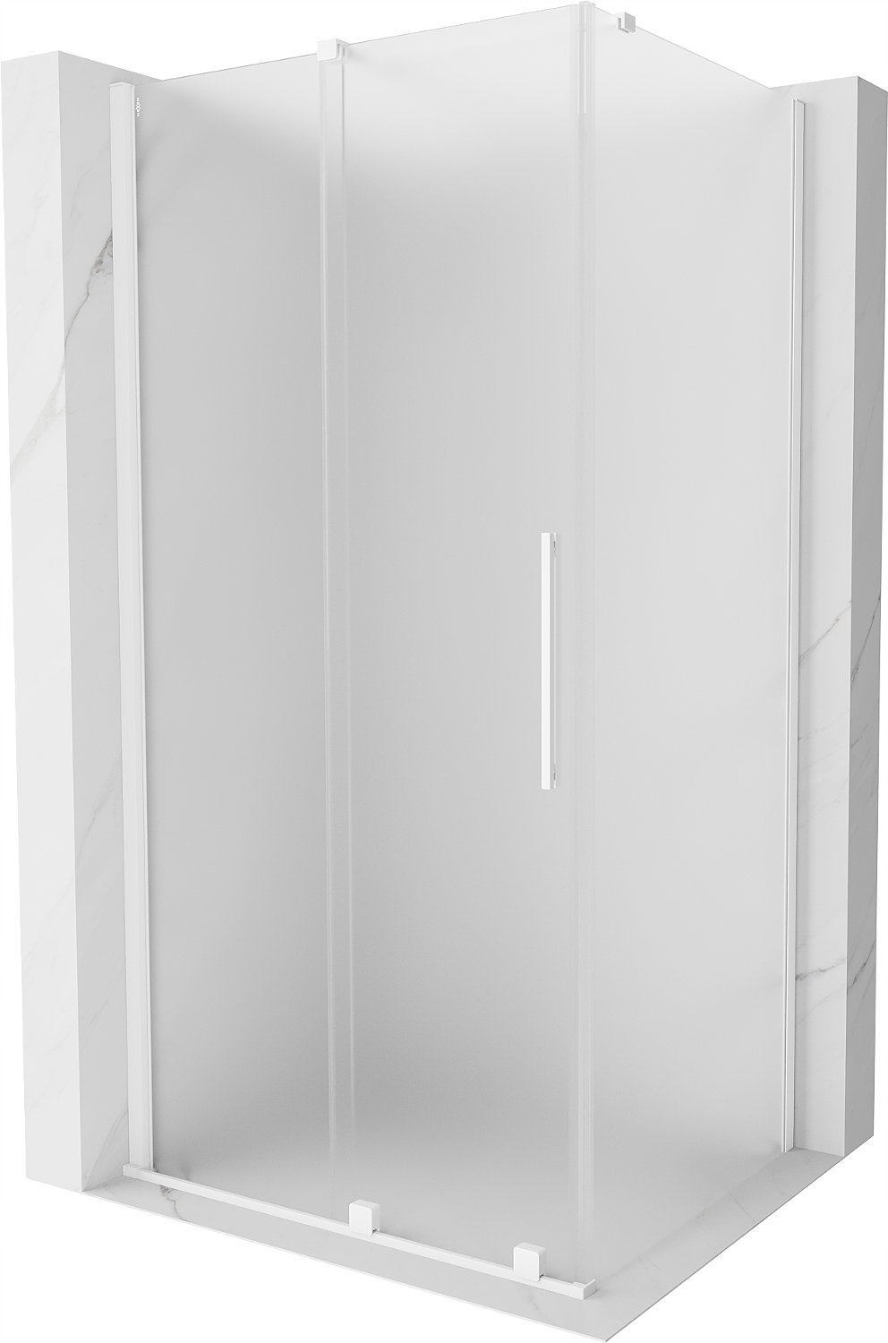 Mexen Velar 120x90 cm sprchový kout, matné sklo, bílý profil