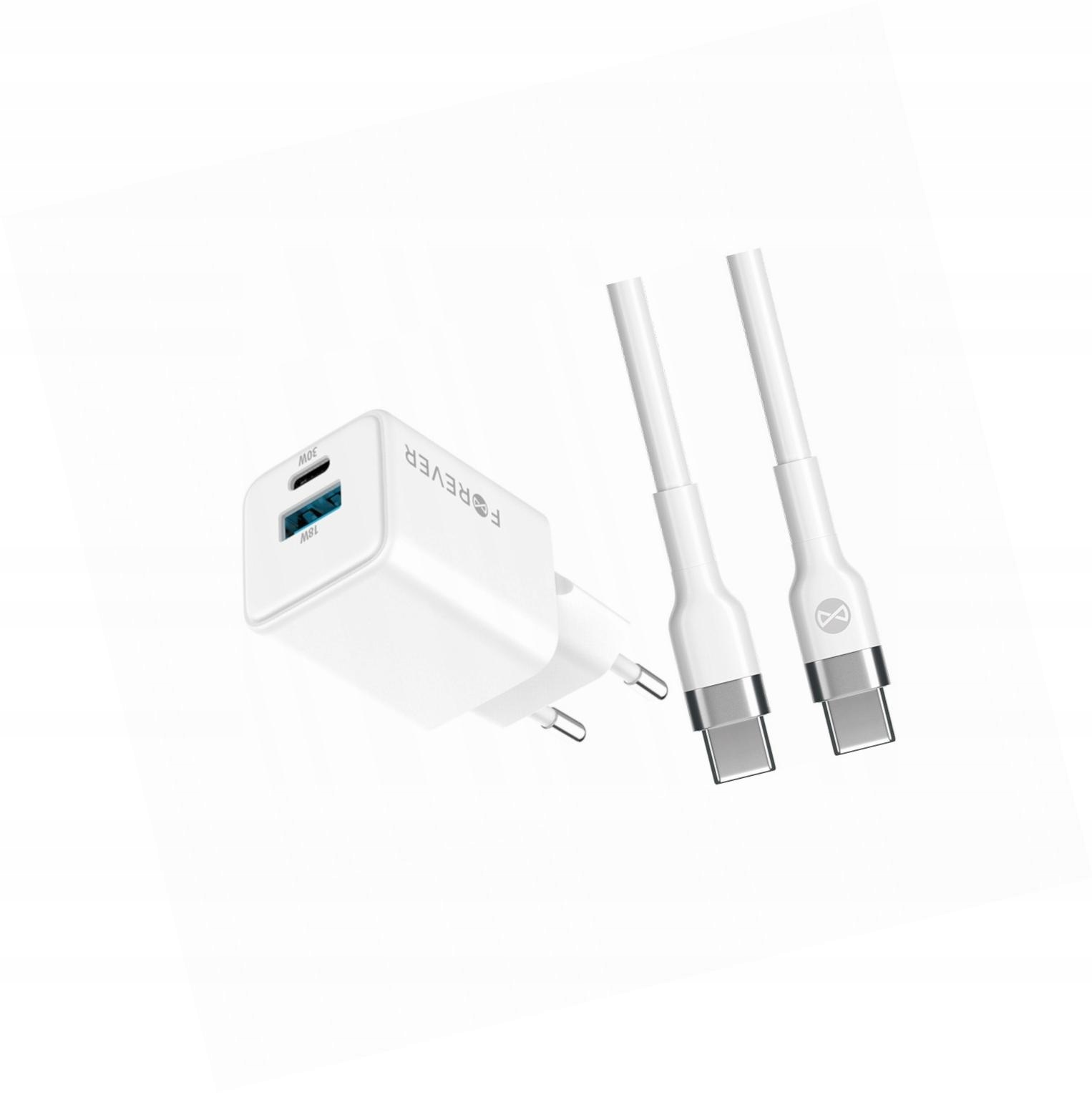 Szybka ładowarka GaN 30W 2 wejścia Usb i Usb-c z kablem do Xiaomi Poco C65