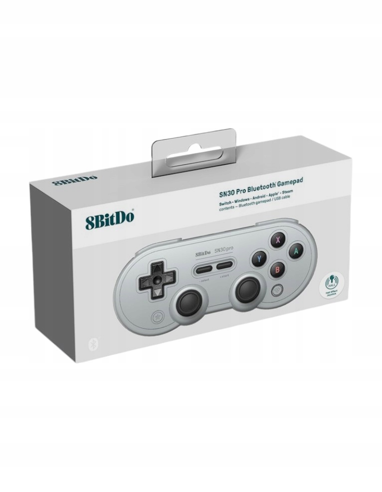 8BitDo SN30 Pro Grey Pc Switch Android Mac Efekt Halla