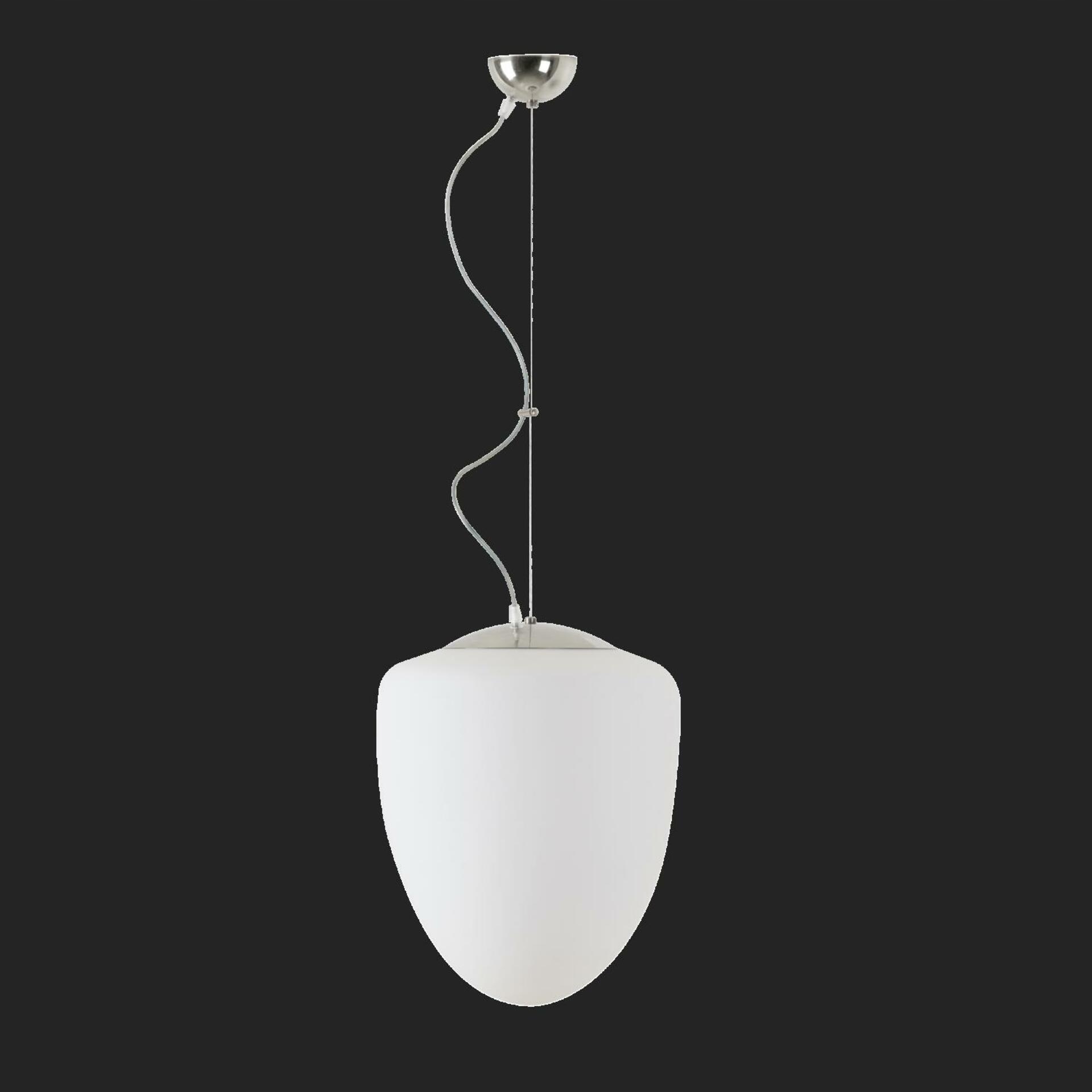 Osmont 60430 Astra L závesné sklenené svietidlo nerez leštená biela IP40 30