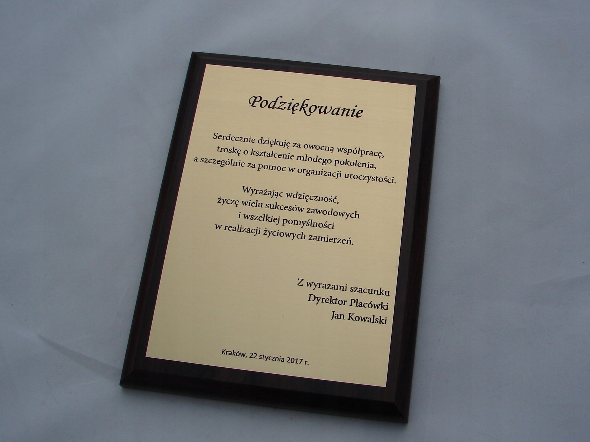 Elegancka nagroda, podziękowanie, dyplom, 304x228 Marka Colop