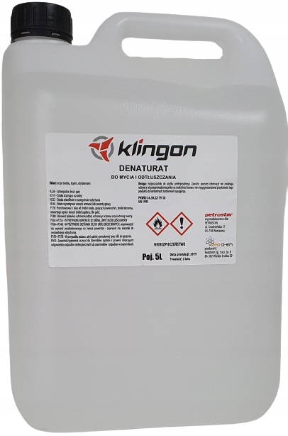 KLINGON DENATURAT 92% ALKOHOLU 5L
