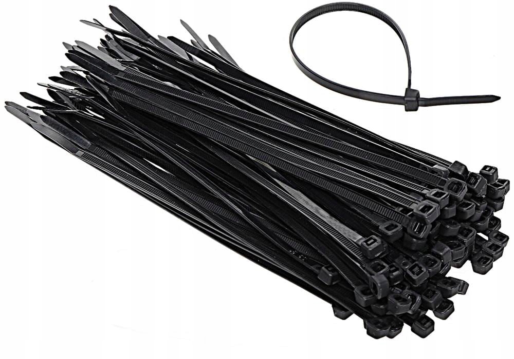 OPASKI ZACISKOWE CZARNE PLASTIKOWE 2,5X100MM 100SZ
