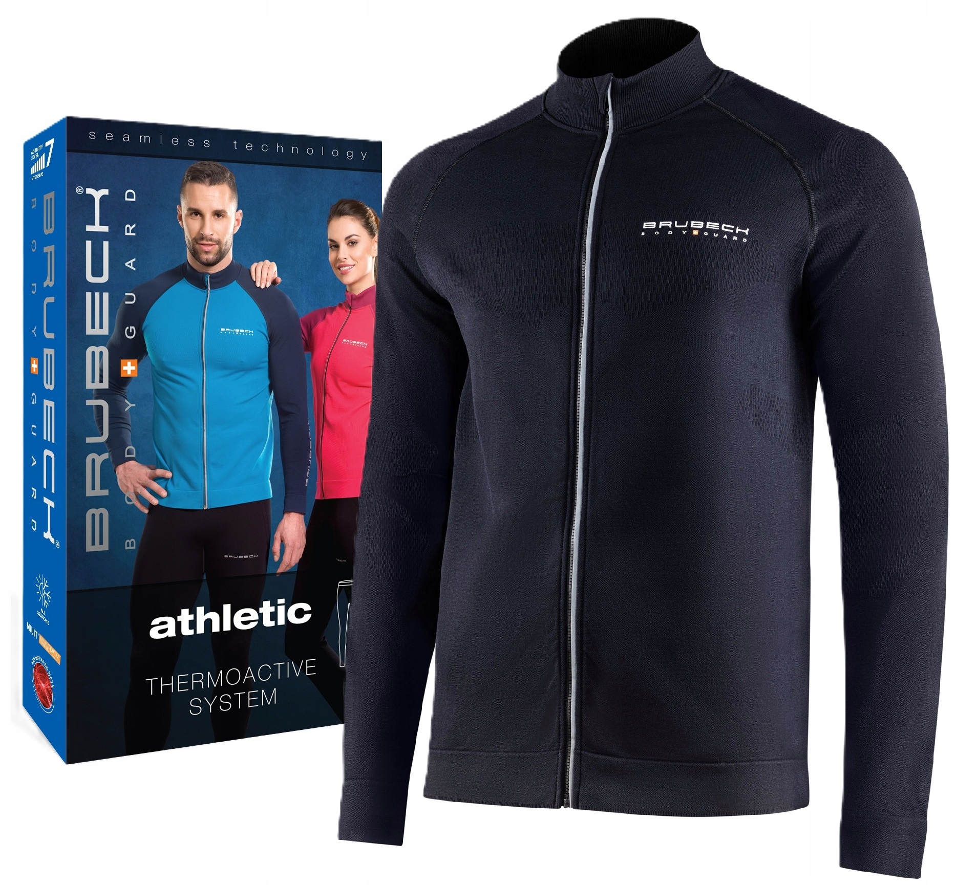 Brubeck Athletic Męska Bluza Termoaktywna Do Wielu Aktywności Druga Warstwa