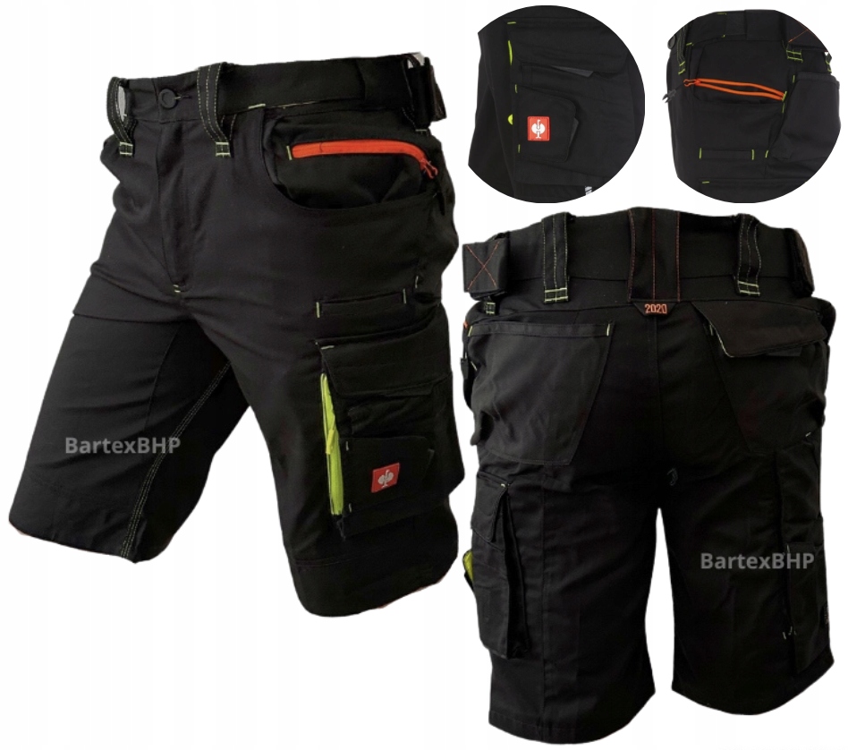 Spodnie Robocze Krótkie Spodenki Letnie Elastyczny Pas Strauss Motion 2O20