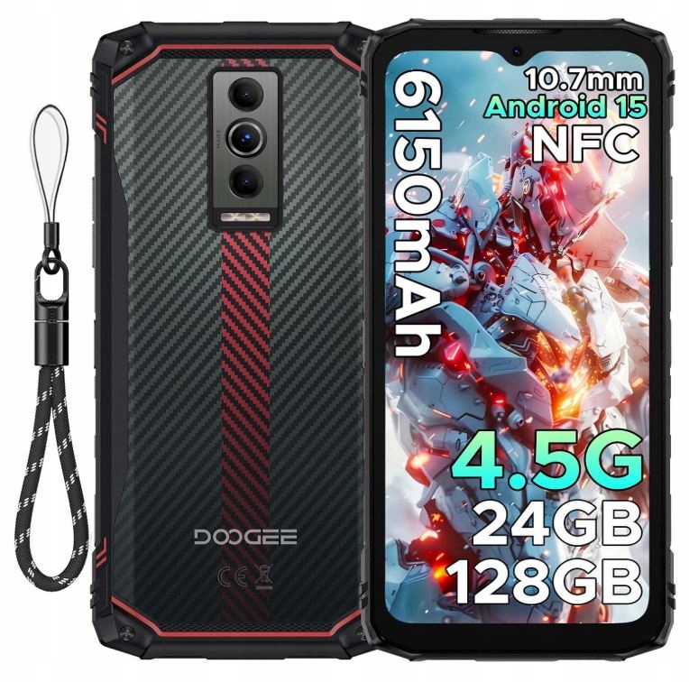 Smartphone Doogee Blade10-E 24GB+128GB Odolný Nfc 6150mAh Dual Sim telefon