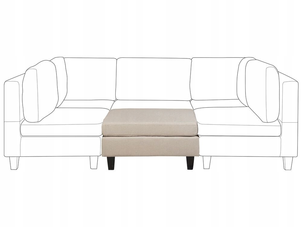 Otomana beżowa FEVIK Szerokość mebla 76 cm