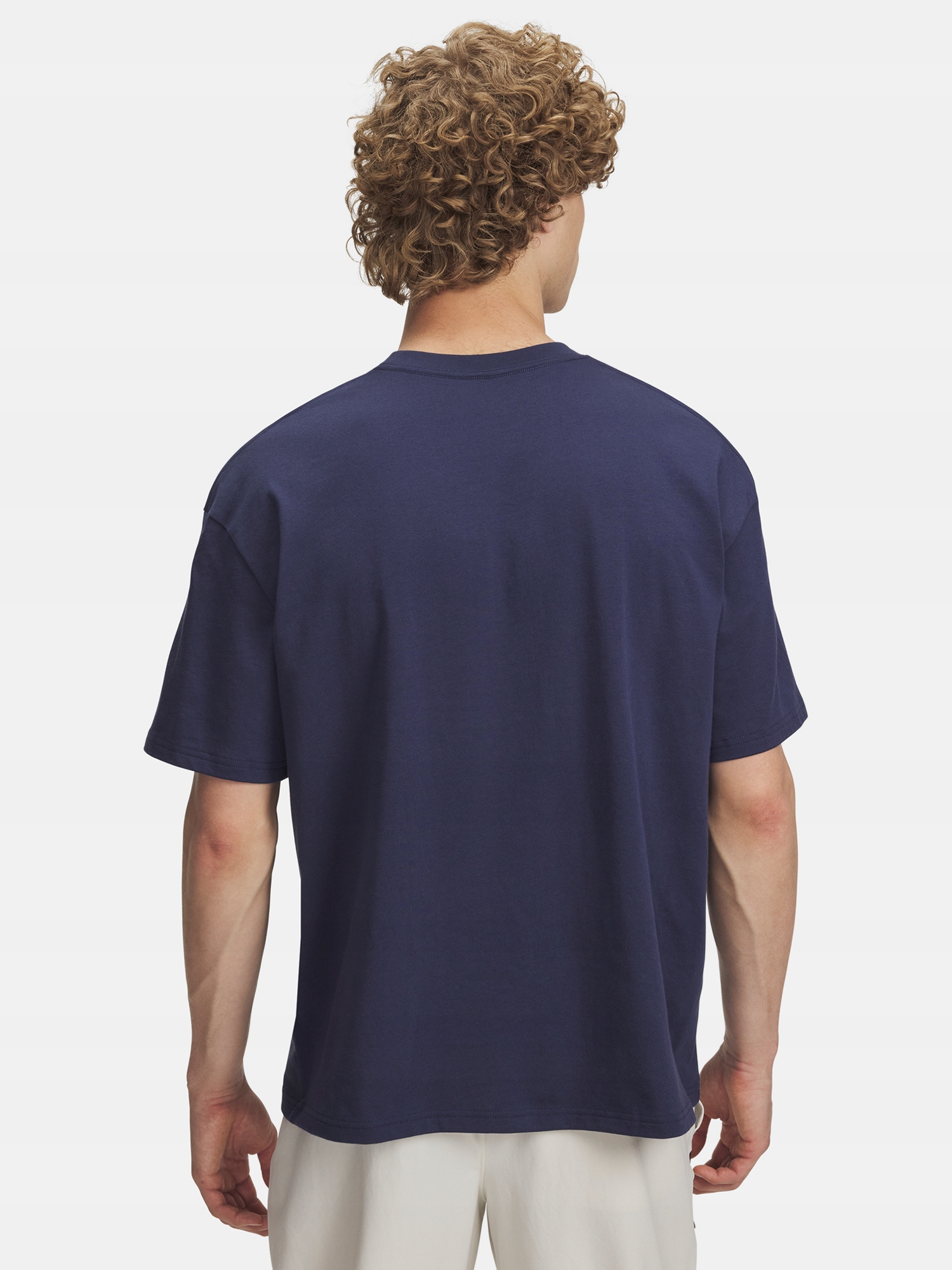 Koszulka męska Under Armour Woven Label Heavyweight washed navy/black