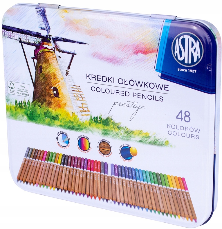 

Astra Kredki Prestige Metalowe Pudełko