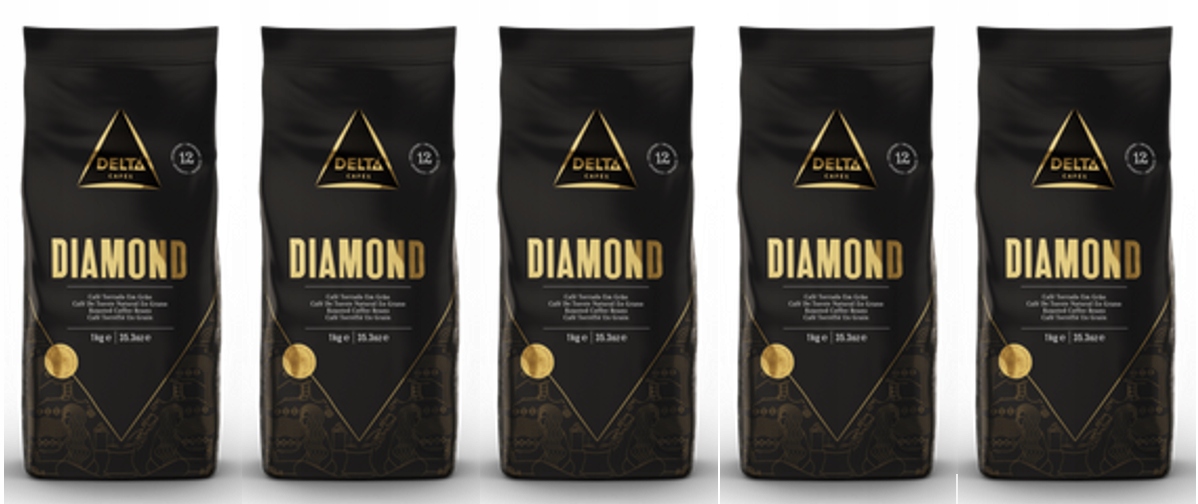 Levně 5 x Káva 100% Arabica zrnková tradičně pražená Diamond 1kg Delta