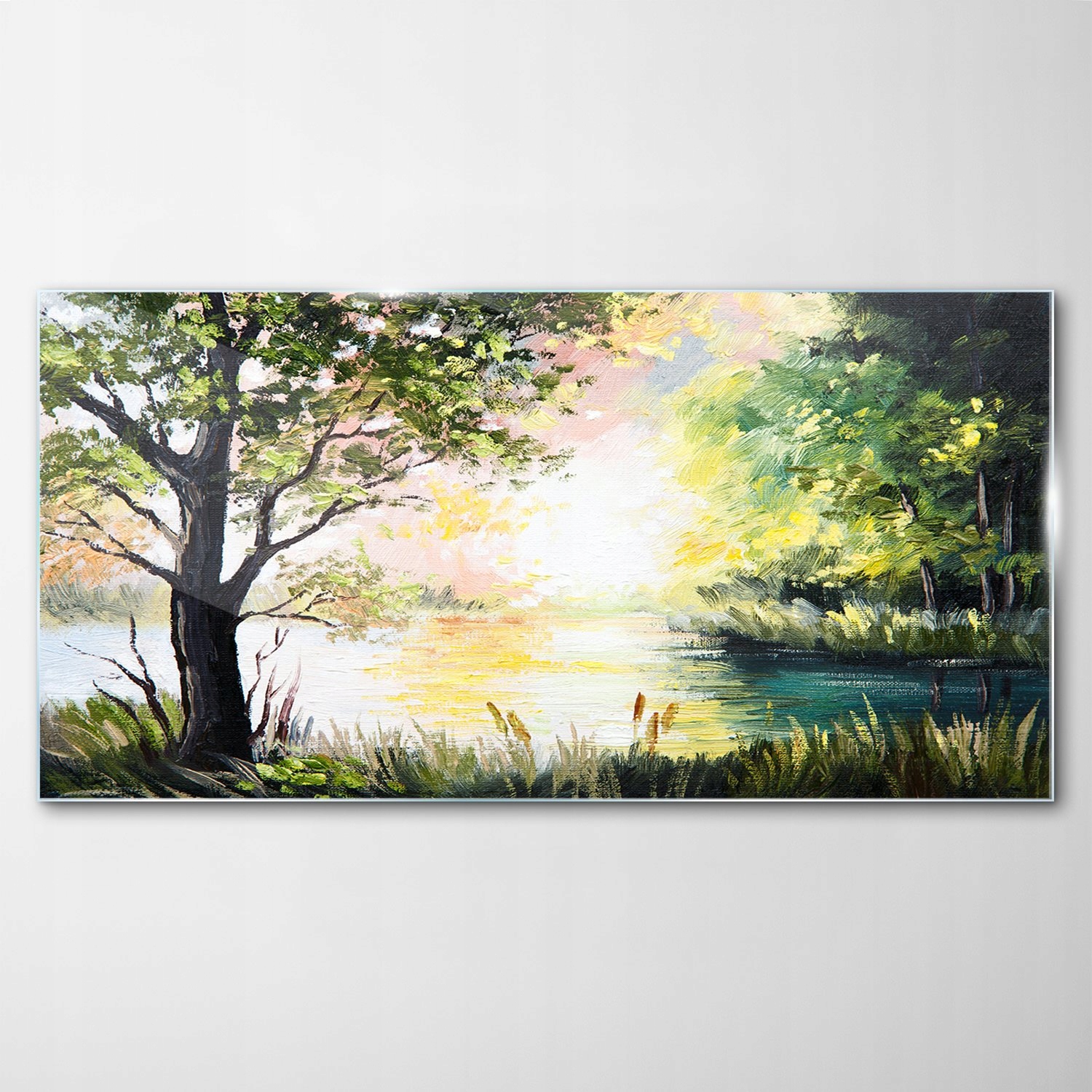

Obraz na Szkle Dekor Drzewa Jezioro Krzak 120x60
