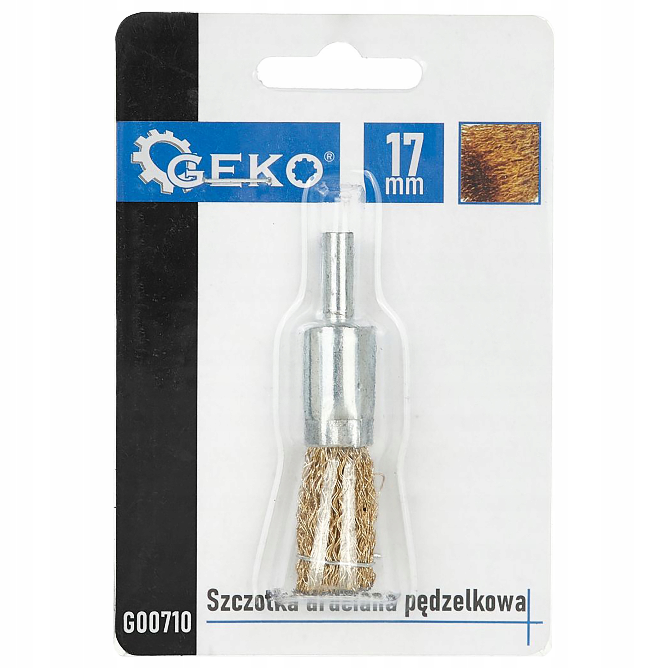 SZCZOTKA DRUCIANA PĘDZELKOWA MOSIĘŻNA 17MM DRUT FALOWANY NA WIERTARKĘ Kod producenta G00710