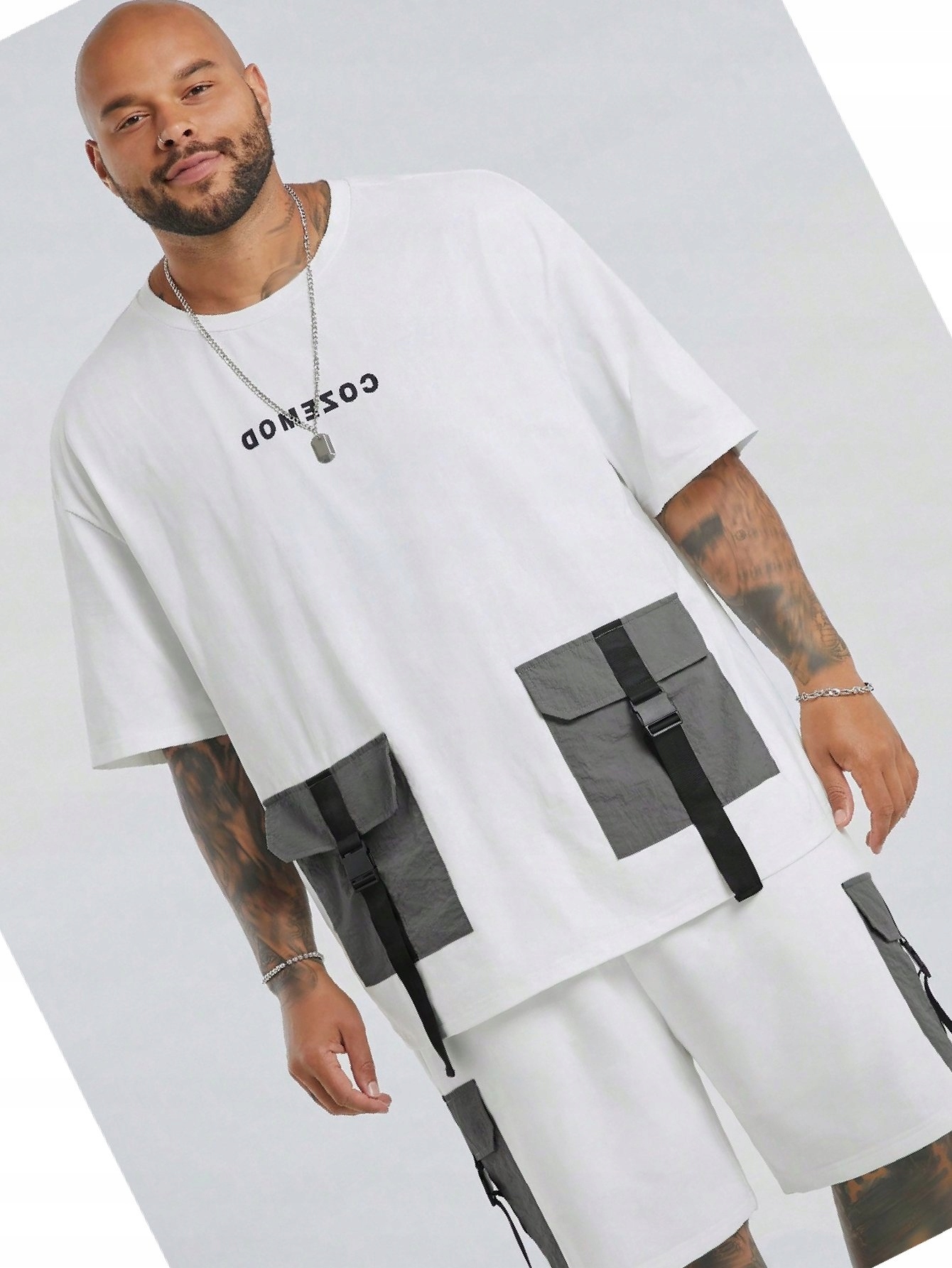 Pánský komplet Kraťasy Dvoudílné tričko Casual Stylové Oversize 3XL