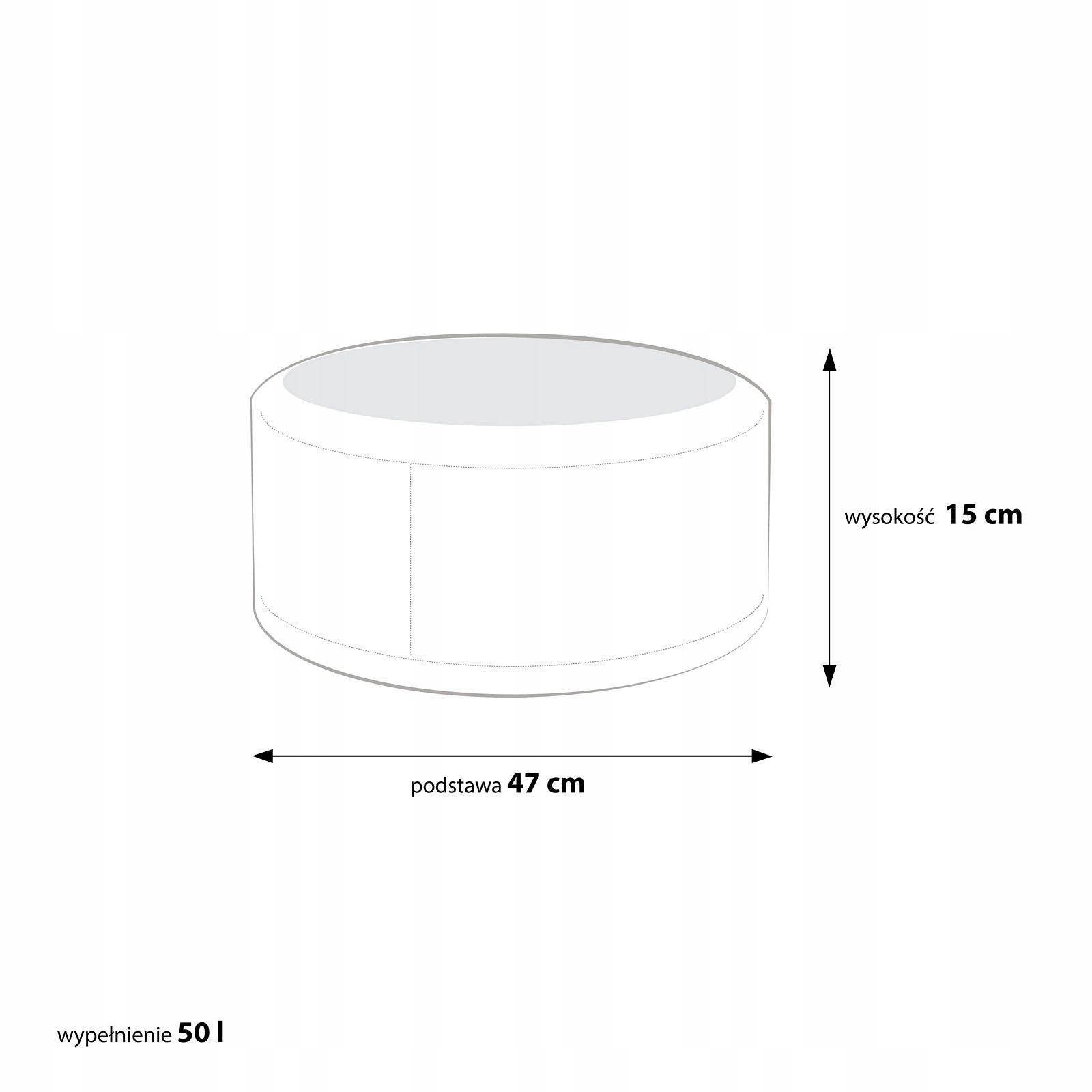 Zestaw Puf Tiny Filc podnóżek filcowy szary 47x15 Marka Ecopuf