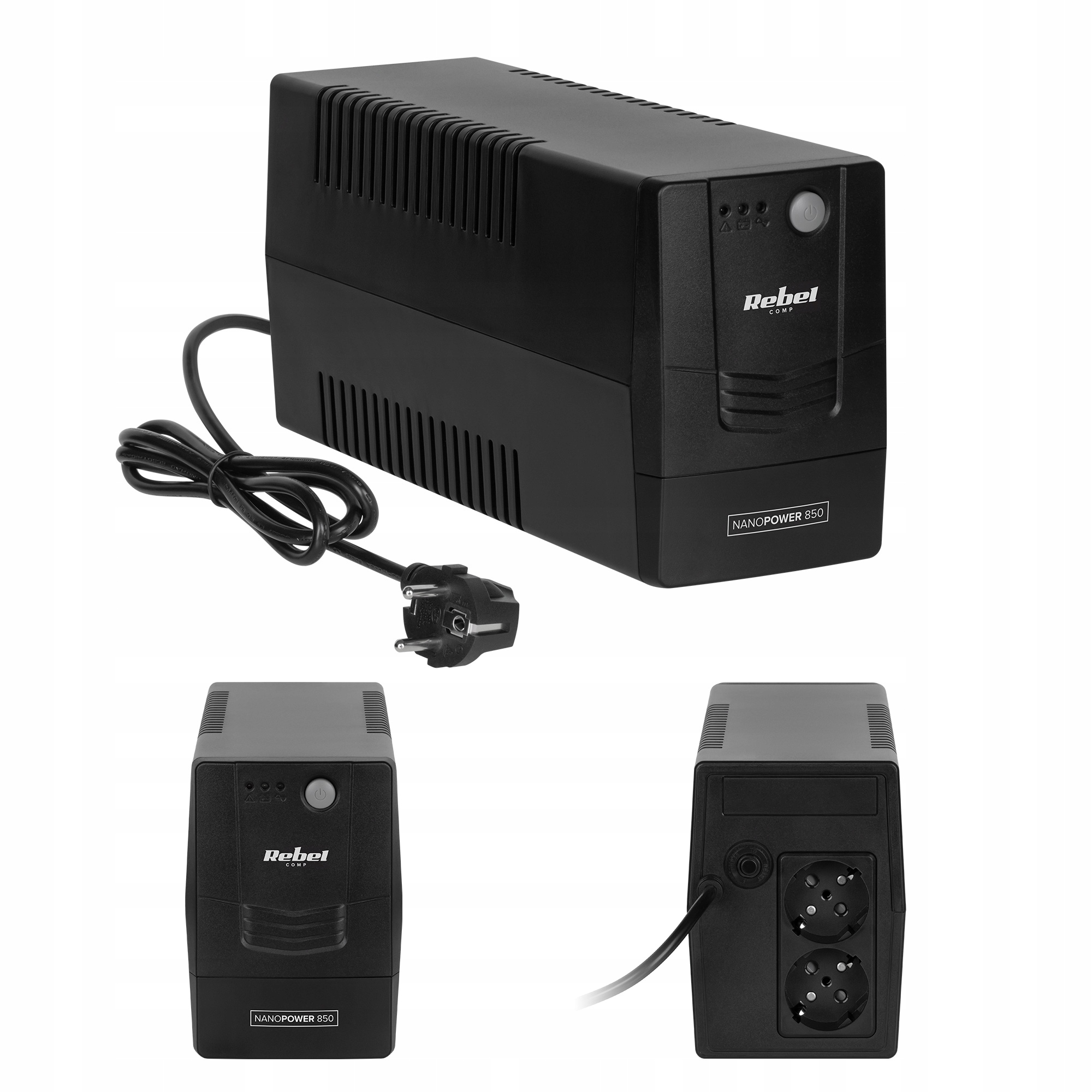 Záložní počítačový zdroj Ups Rebel model Nanopower 850 (offline, 850 V)