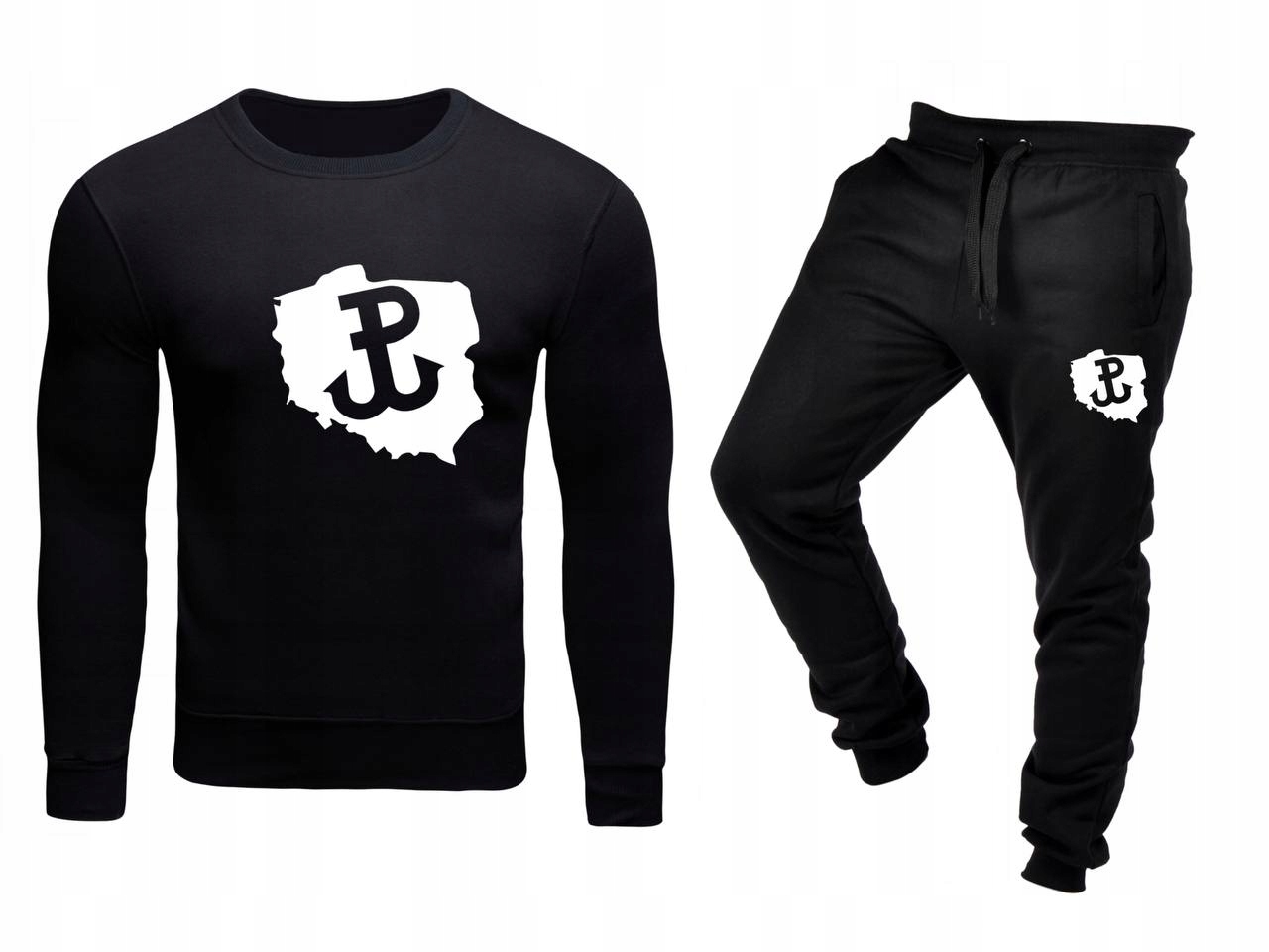 Tepláková Souprava Teplákovka Pánská Bez Kapuce Polská Bojující Černá XXL